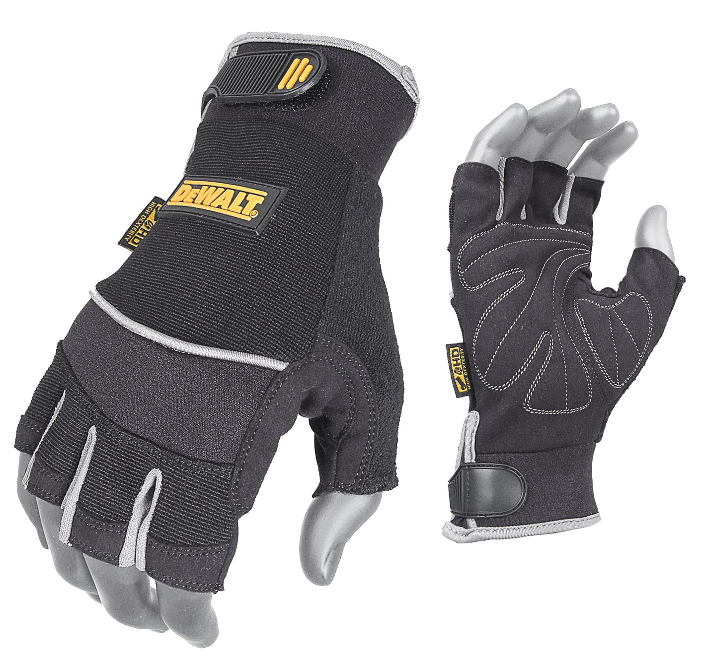 DeWalt DPG230L Large Synthetic Leather Fingerless Technicians Glove
