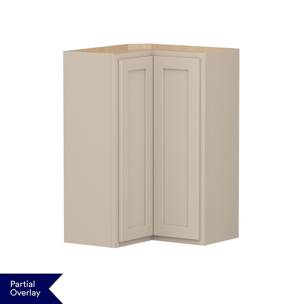 Shenandoah Breckenridge POL 24-in W x 36-in H x 12-in D Oat Painted L-Shaped Wall Fully Assembled Cabinet Recessed Panel Shaker