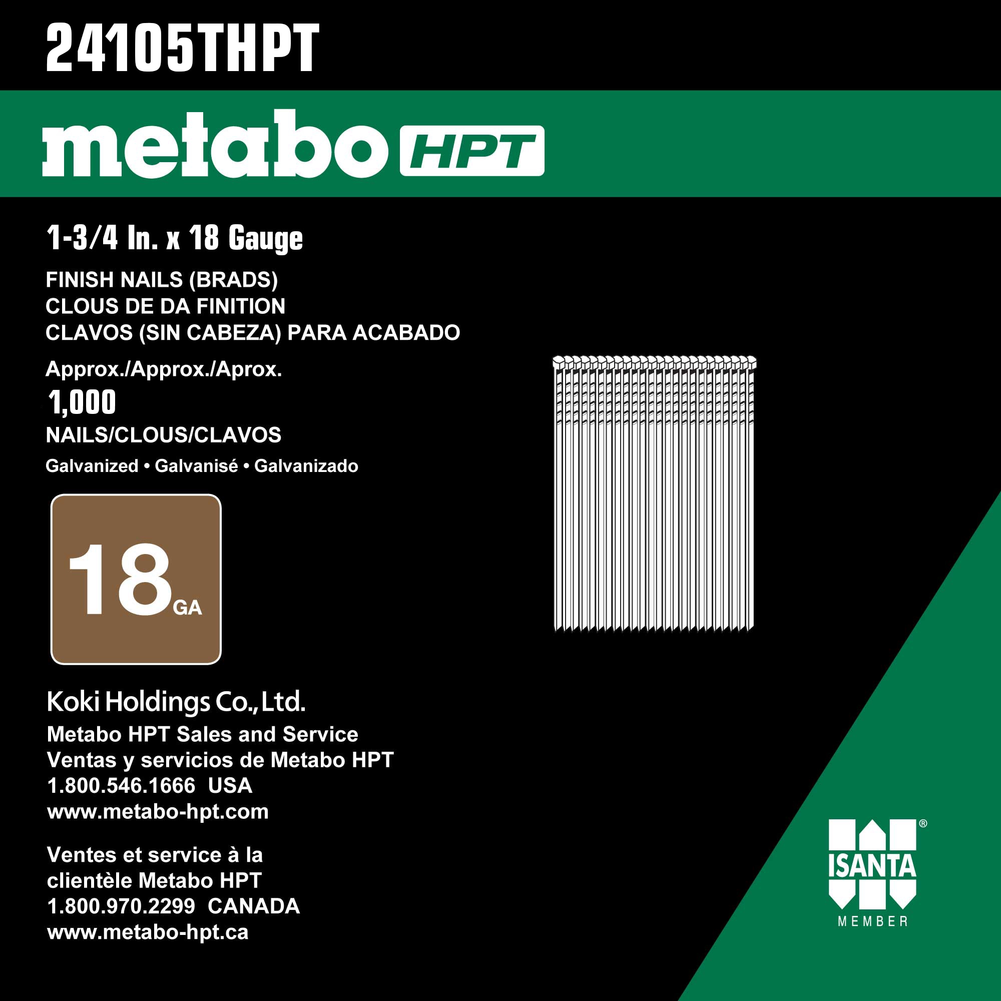 Metabo HPT 24105THPT Brads-And-Finish-Nails - View #3