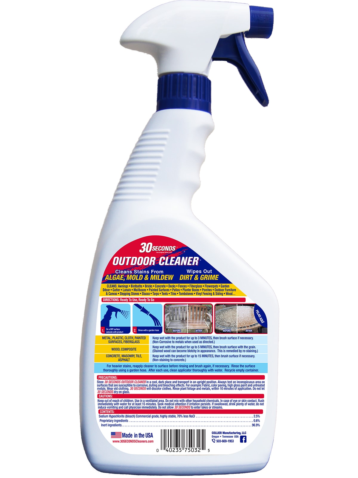 30 SECONDS 32-fl oz Mold and Mildew Stain Remover Outdoor Cleaner