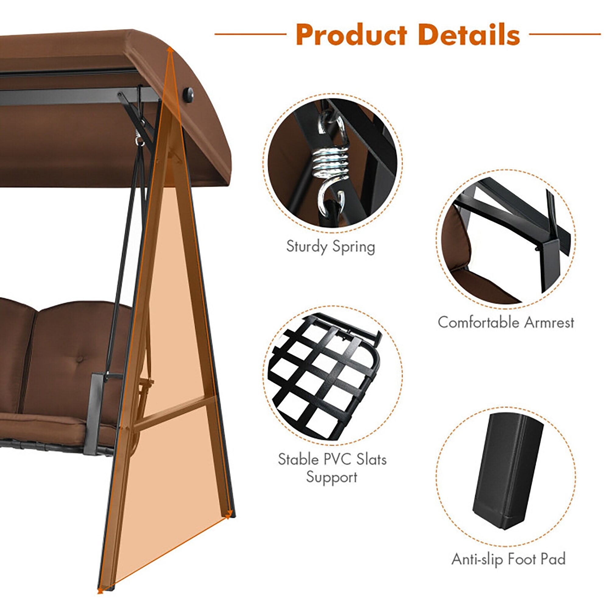 CASAINC CA-W419318-BN Swing-Gliders - View #8