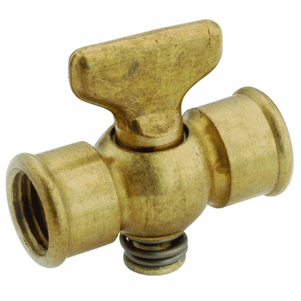 Anderson Metals  Air Cock Tee Brass 1/4 in FPT x 1/4 in FPT 59338-04