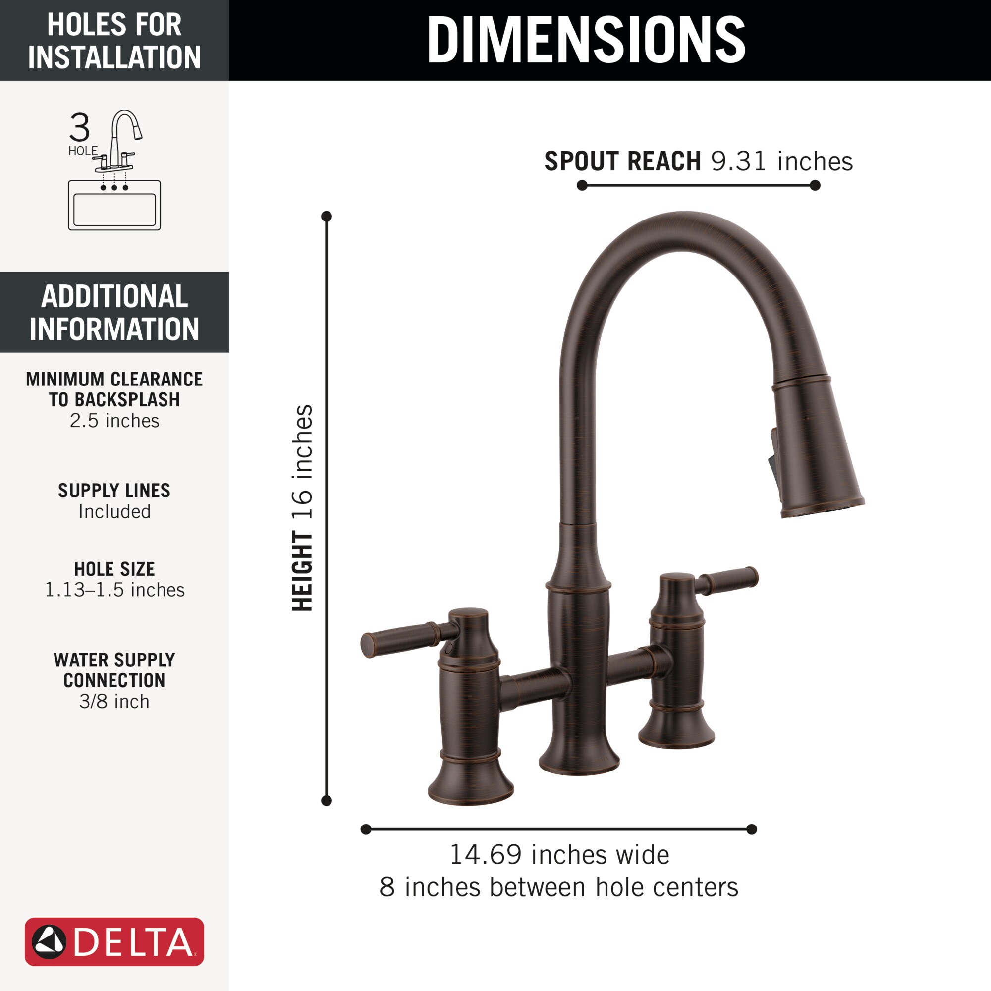 Delta 2384L-RB-DST Kitchen-Faucets - View #6