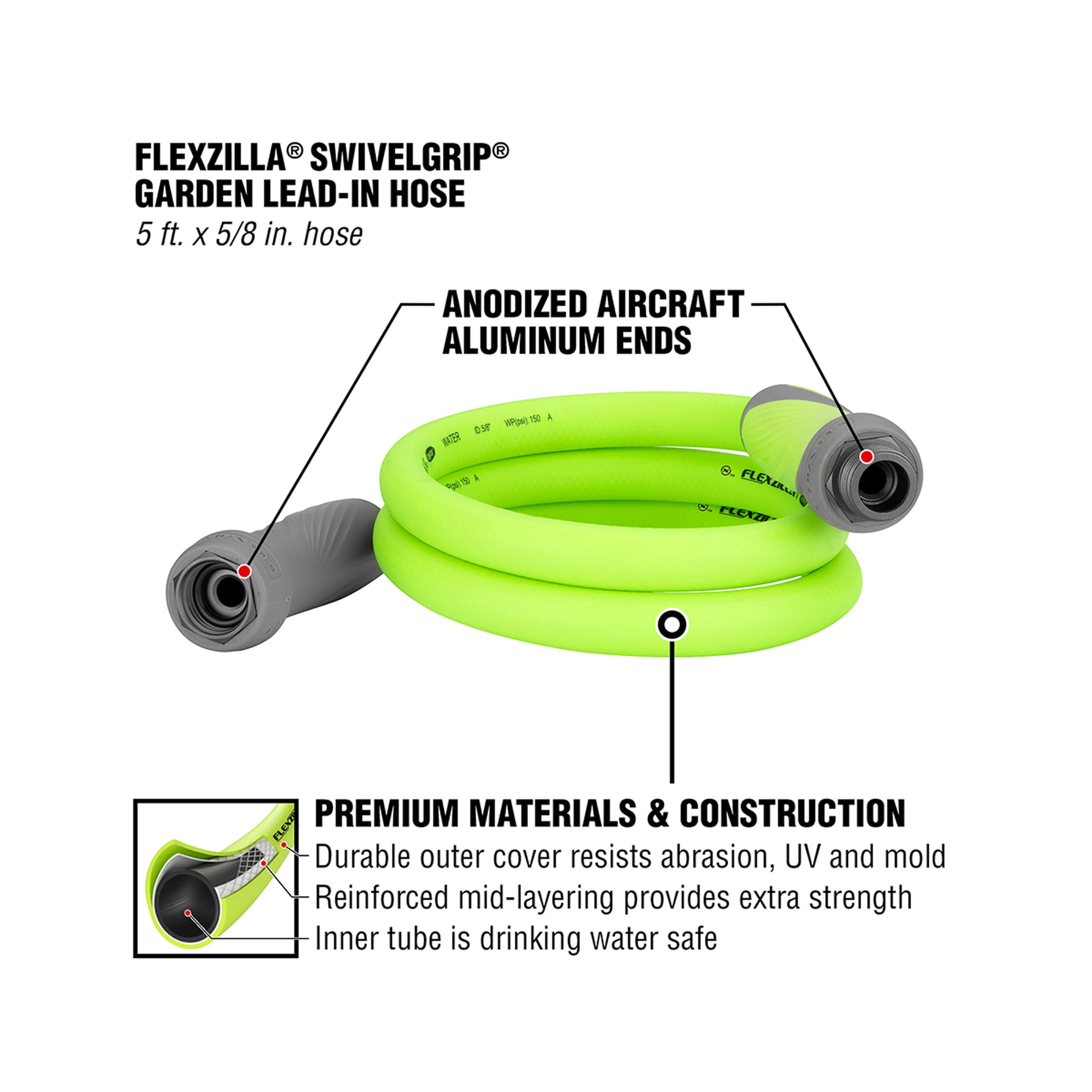 Flexzilla HFZG505YWS-E Water-Hoses - View #2