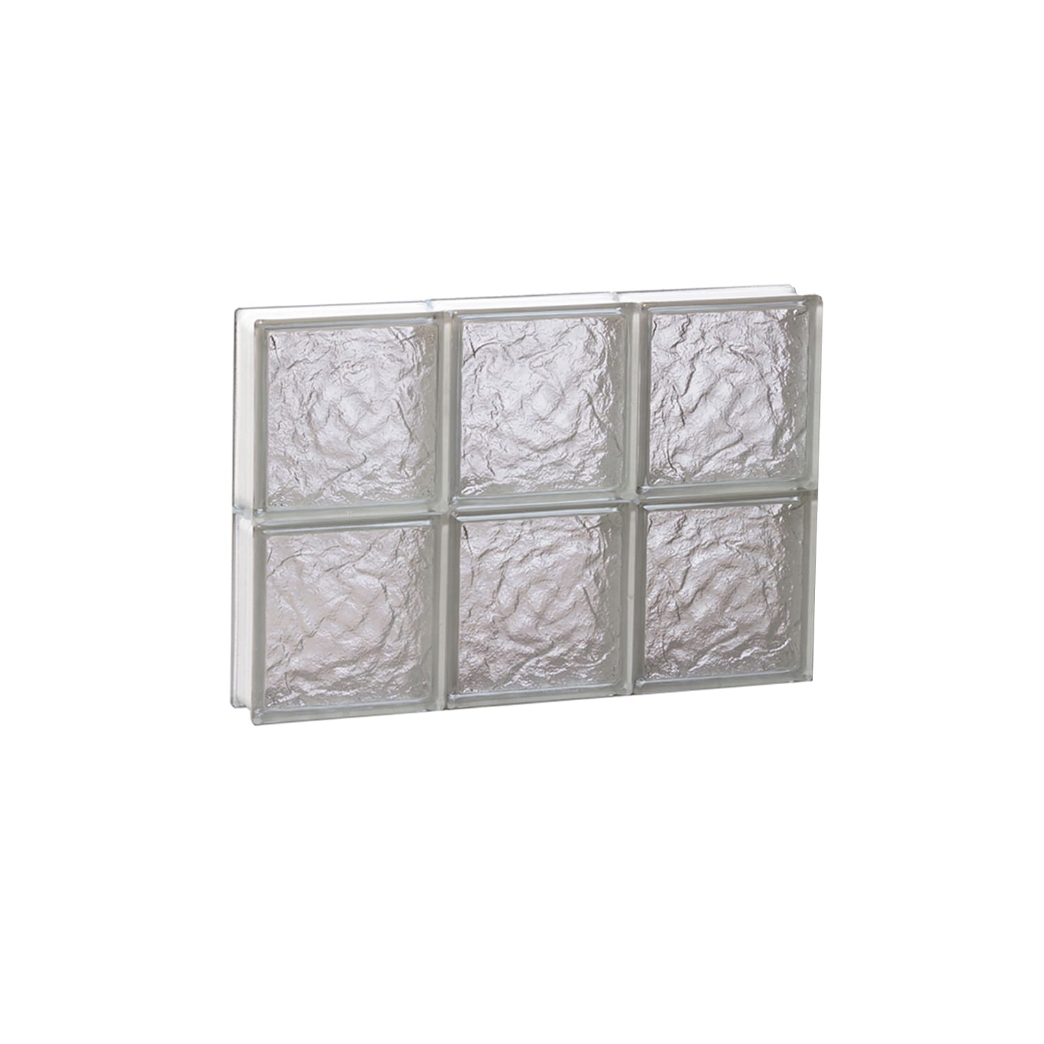 REDI2SET S1812IS Ice Glass 17-1/4-in x 11-1/2-in Frameless Replacement Glass Block Window