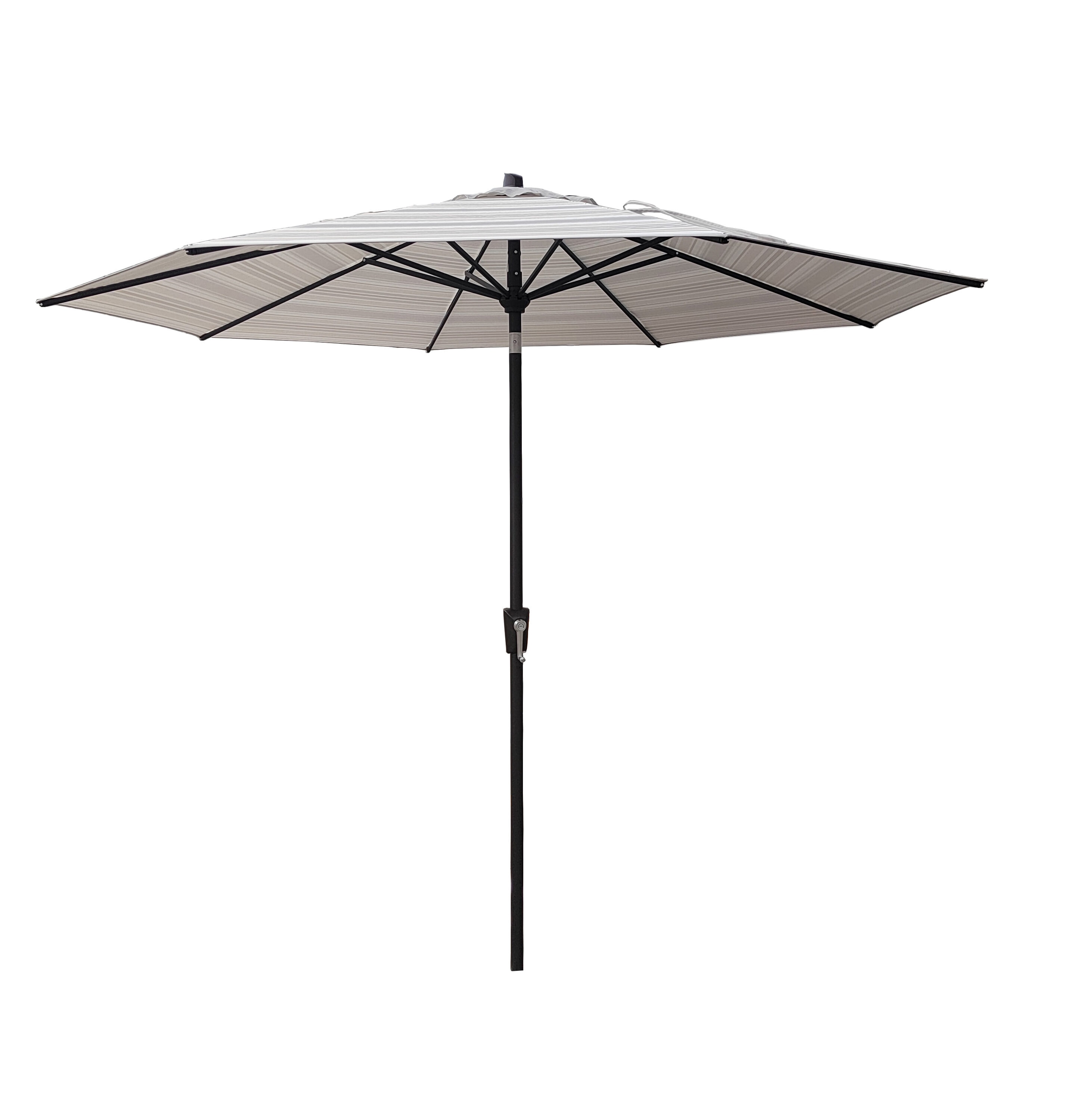 allen + roth USA38A278ZT-BA-LS 9-ft Aluminum Tan Auto-tilt Market Patio Umbrella