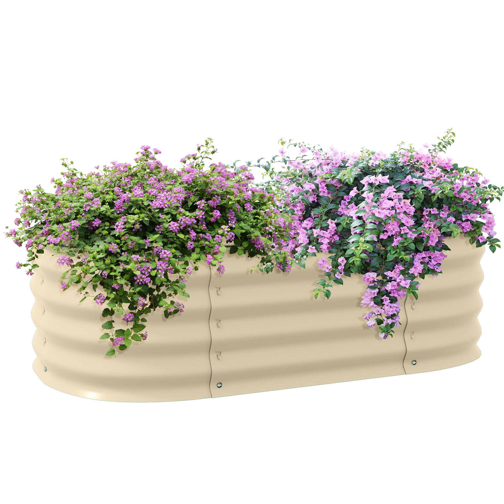 Zeus & Ruta BL04RGB-16 6.8-cu ft 24.5-in W x 41.25-in L x 11.75-in H Cream White Metal Raised Garden Bed