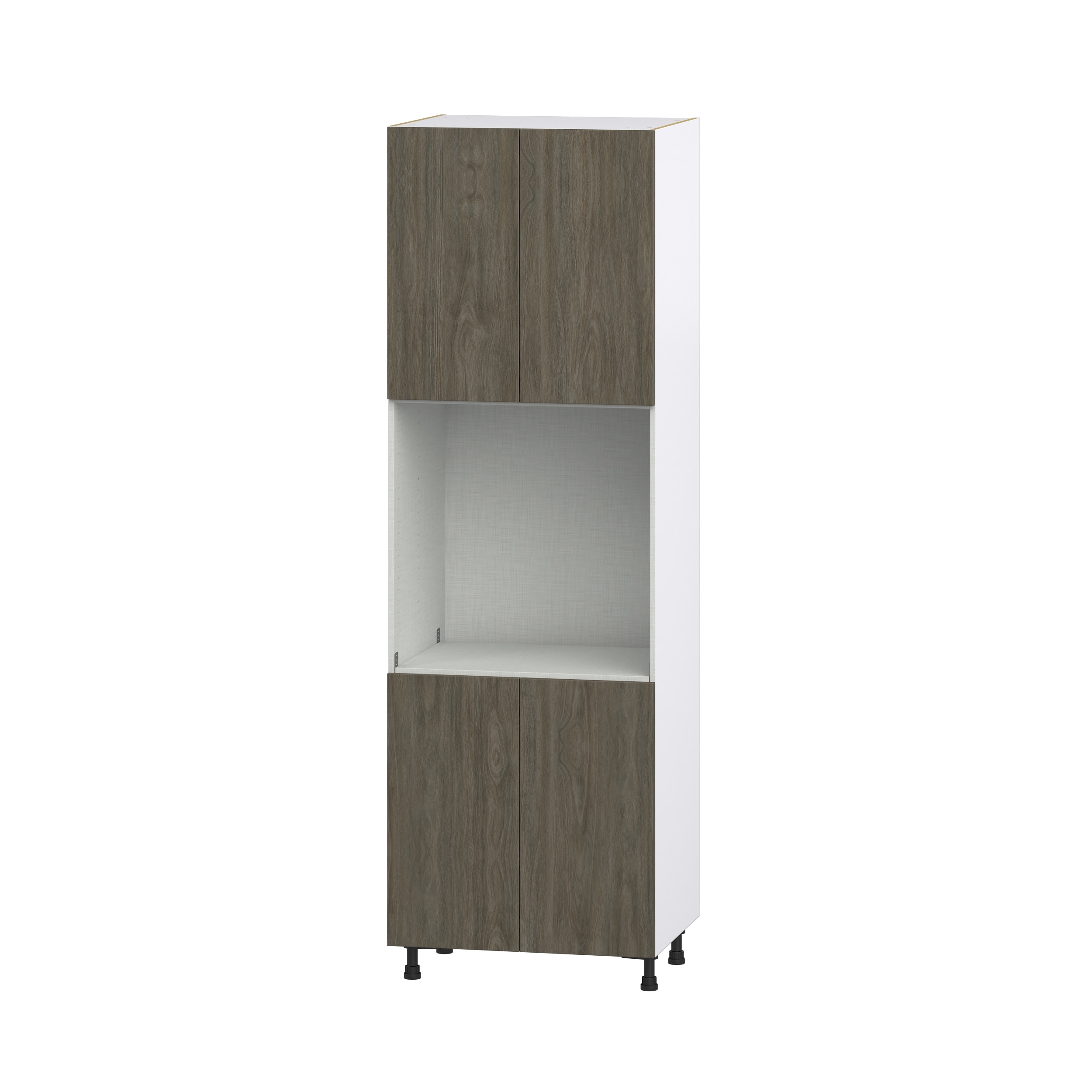 Hugo&Borg DSTO3094.5-SA Savane 30-in W x 94.5-in H x 24-in D Textmel Single oven Pantry Fully assembled Cabinet (Flat Panel Slab)