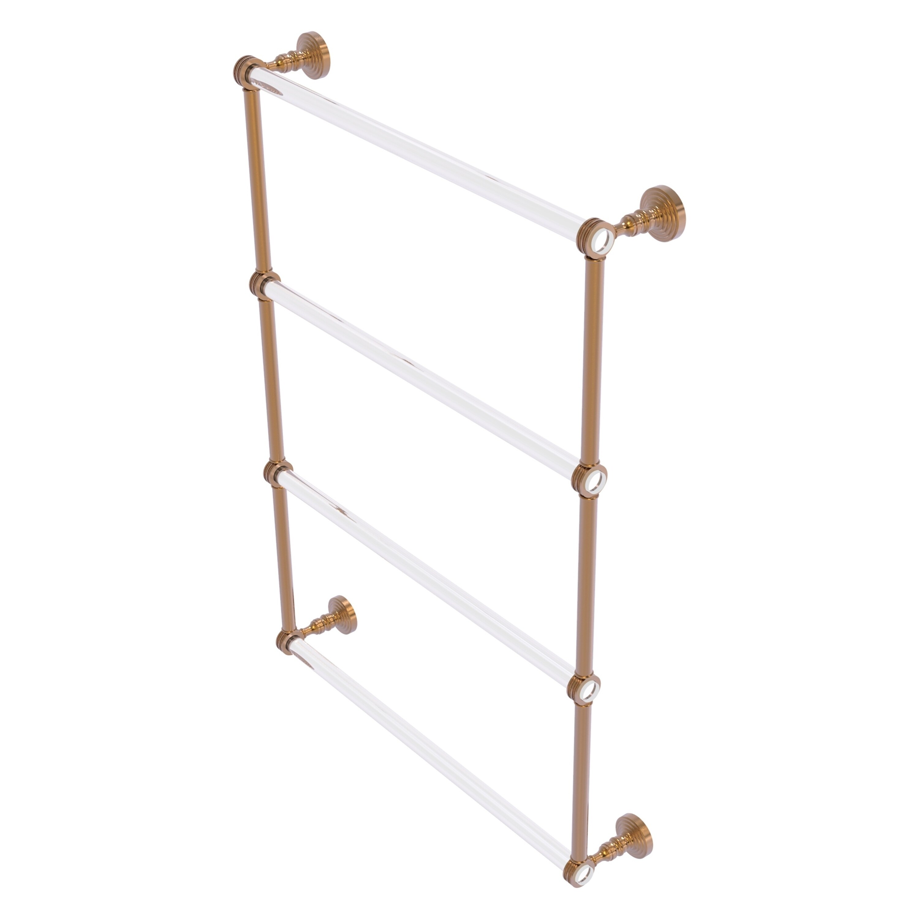Allied Brass PG-28D-24-BBR Pacific Grove 24-in double Brushed Bronze Wall mount 4-tier Towel Bar
