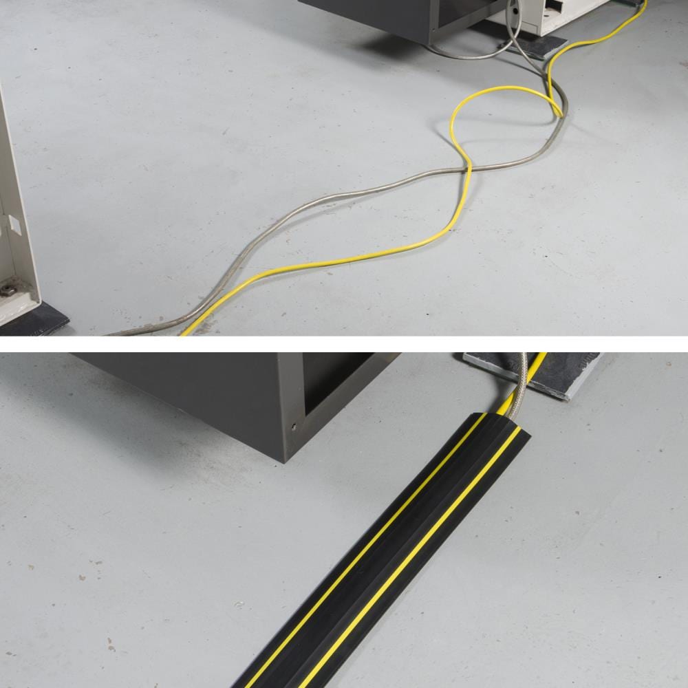 D-Line 6-ft x 3.25-in PVC Black and Yellow Overfloor Cord