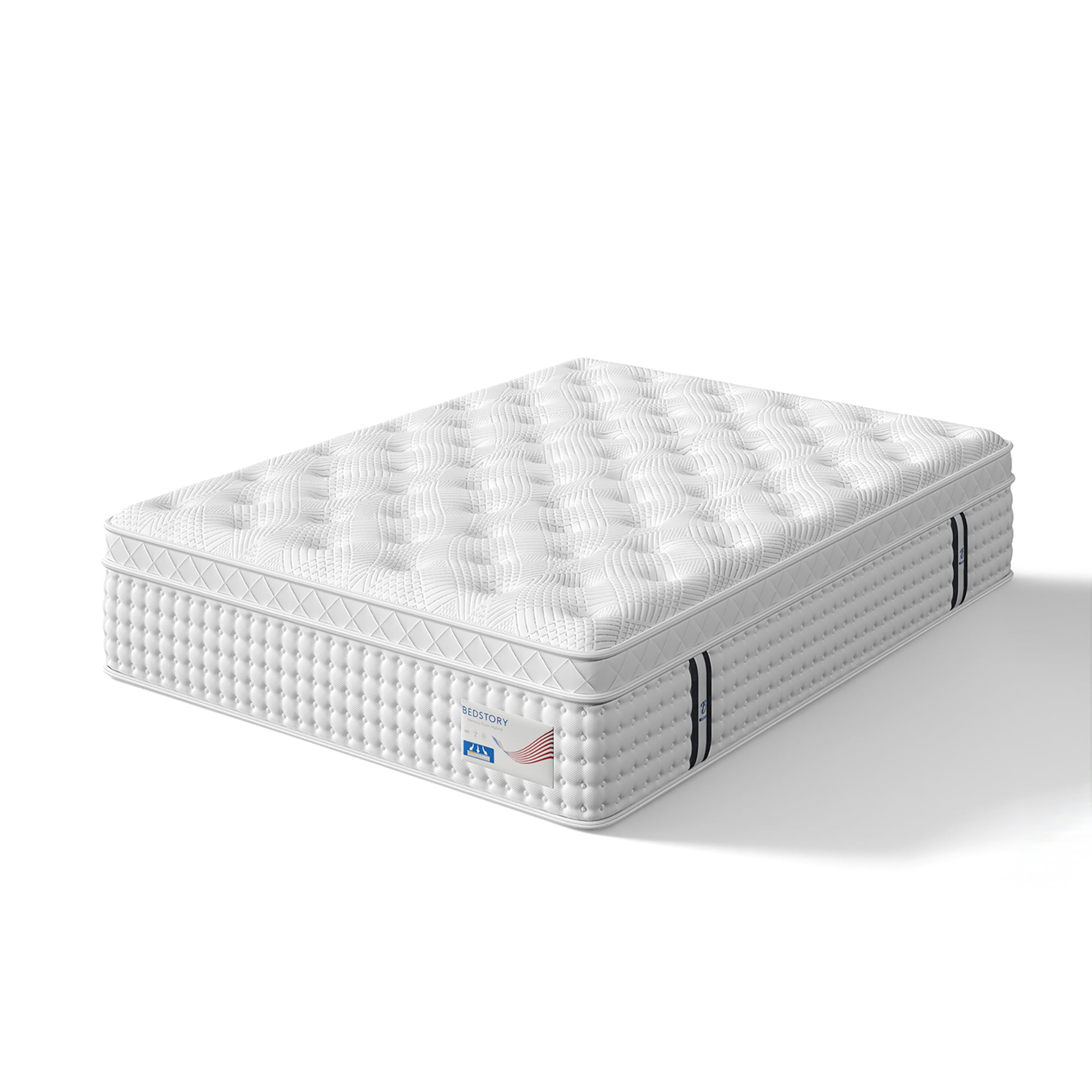 LETILY 14-in Medium Queen Hybrid Memory Foam/Coil Blend Mattress in a Box