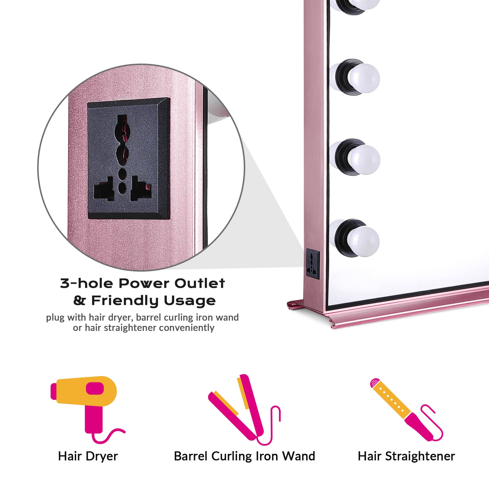 Yescom 12MKM001-LED-RG-LO Makeup-Mirrors - View #2