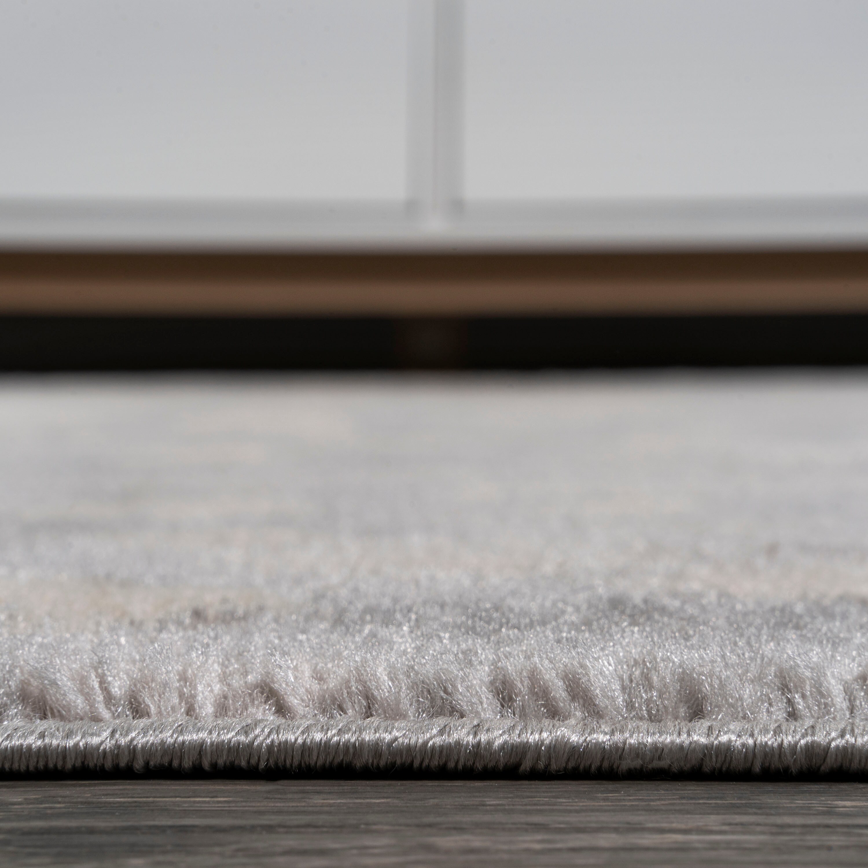 Gray Geometric Synthetic 3' x 5' Reversible Area Rug