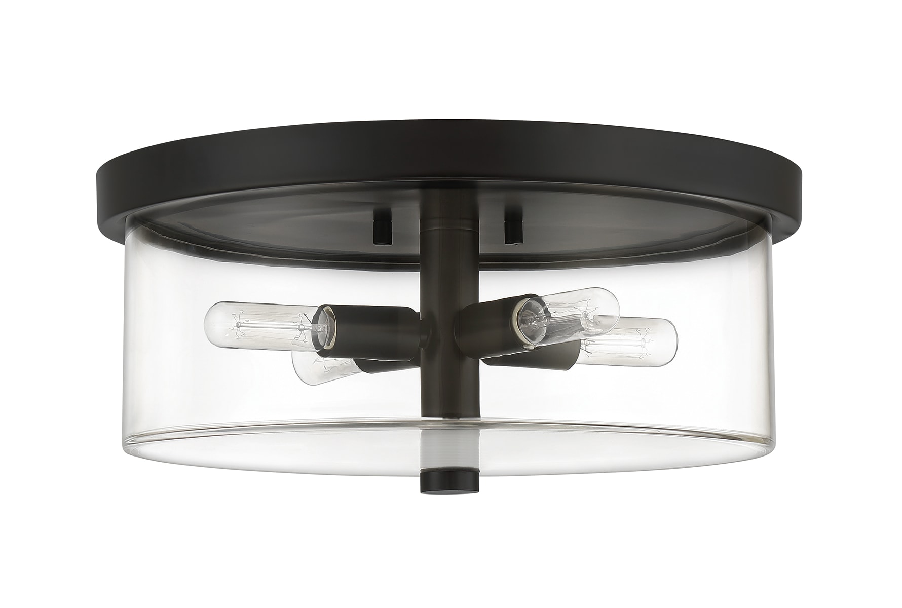 Craftmade 55684-FB Hailie 4 -Light 15-in Matte Black Flush Mount Light