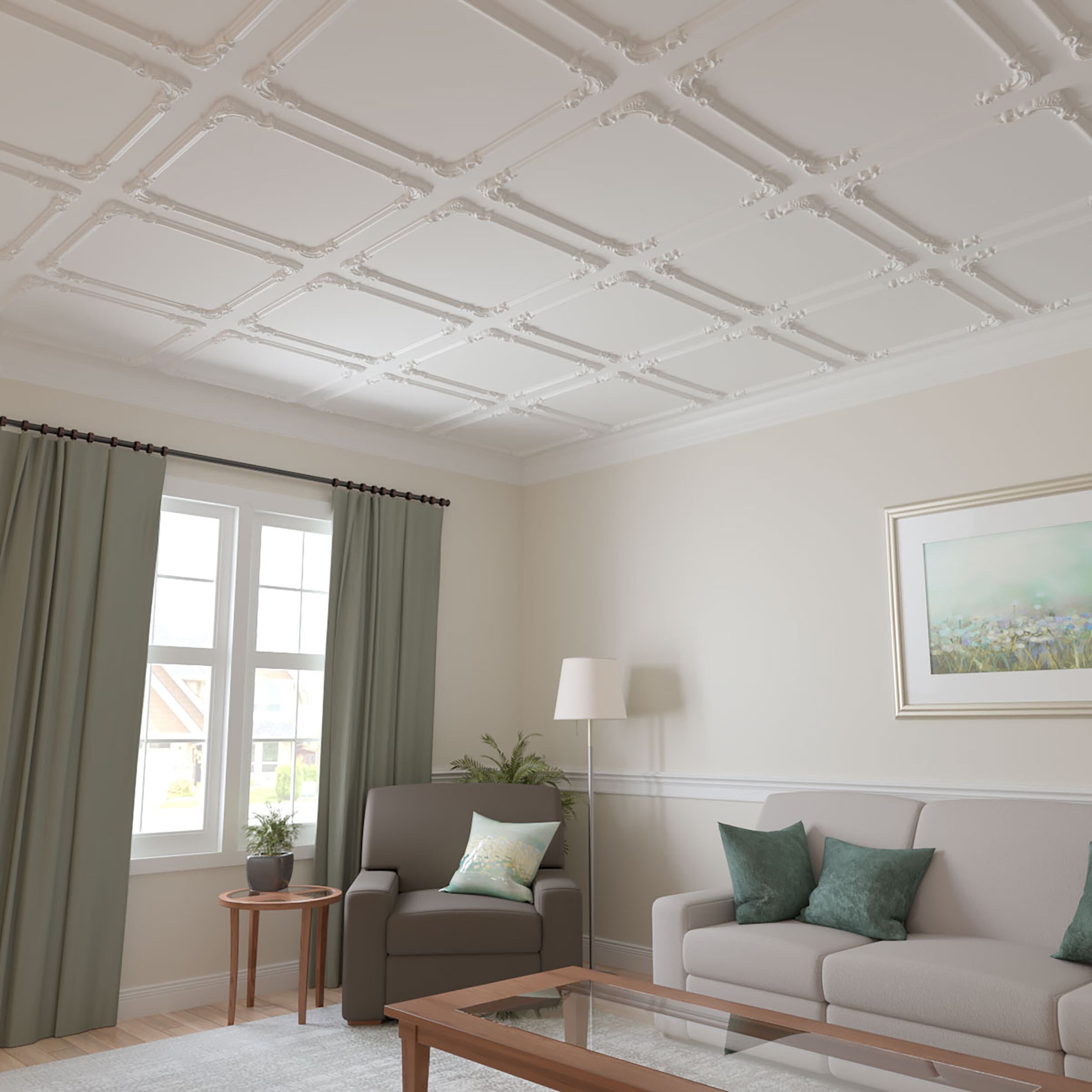 8 1/4" White Primed Urethane Panel Moulding Corner