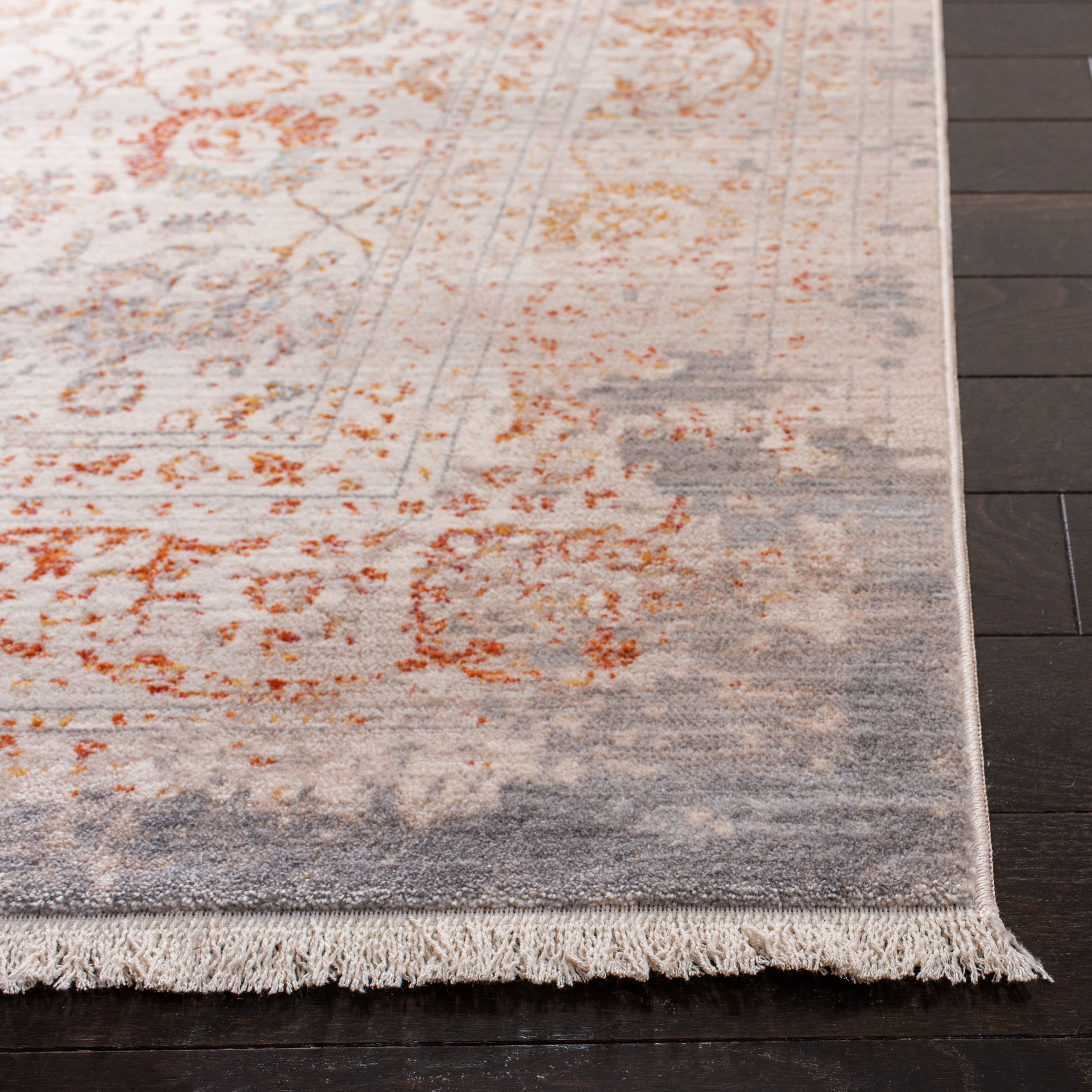 Vintage Gray and Multicolor Persian Style 3' x 5' Area Rug