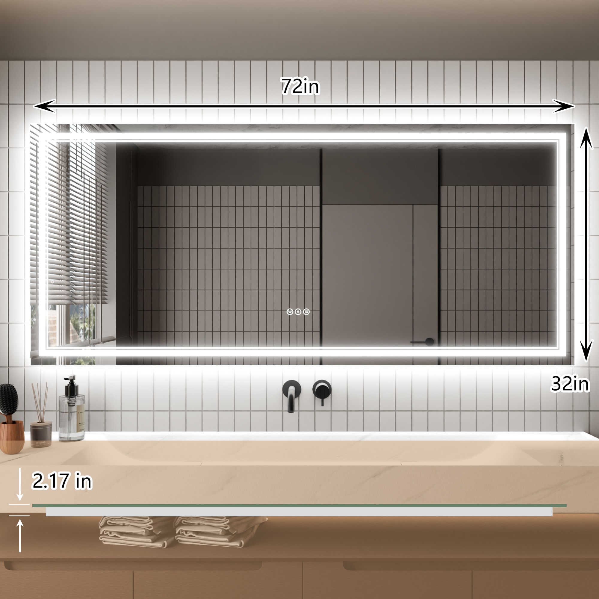 WELLFOR EX-TF3272 Framed-Bath-Mirrors - View #2