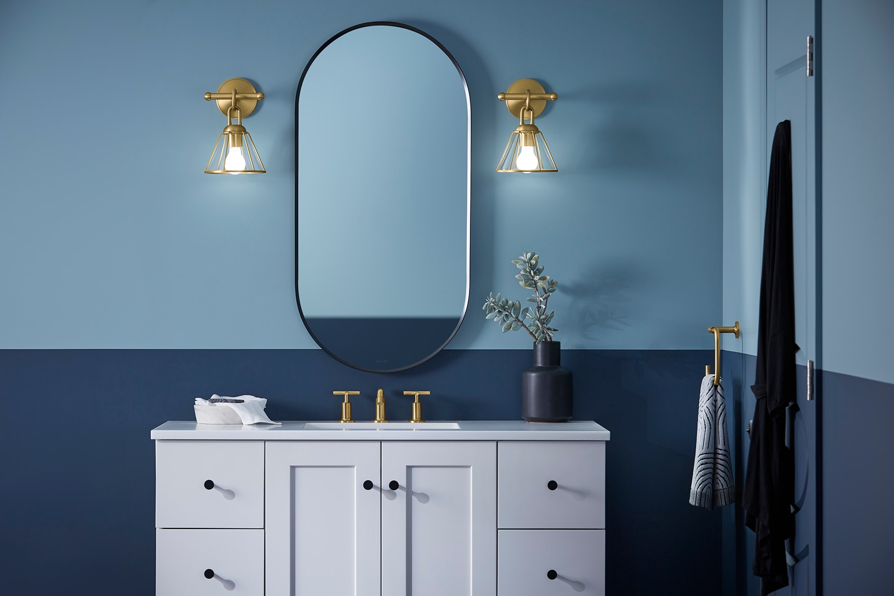 Brushed Brass 11-Inch Dimmable One-Light Sconce