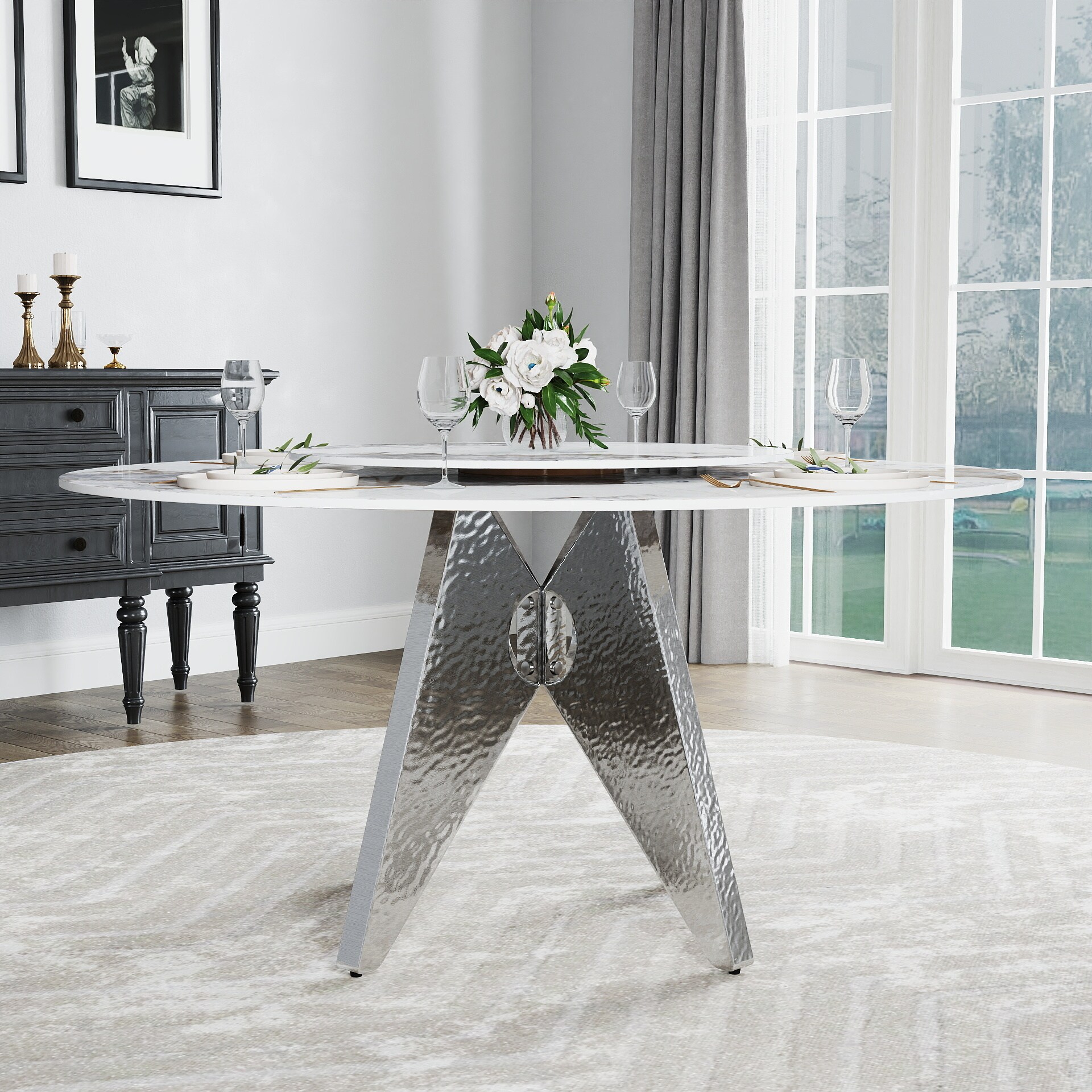 BuotiqHom DH-AT-150W80W-8S Dining-Tables - View #4