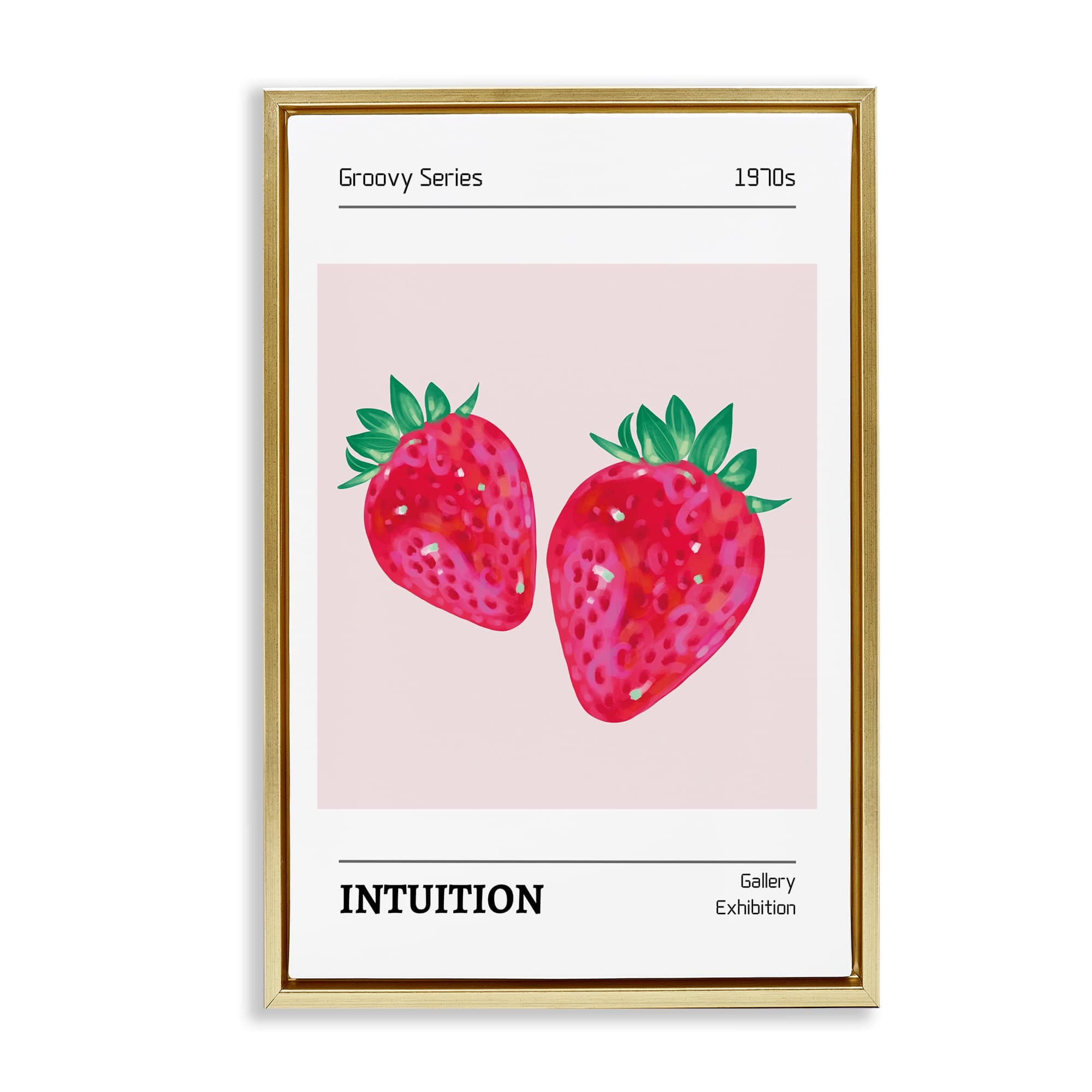 Stupell Industries BT-669-FFG-20X30 Intuition Phrase Strawberries Floating Frame design by LSR Design Studio