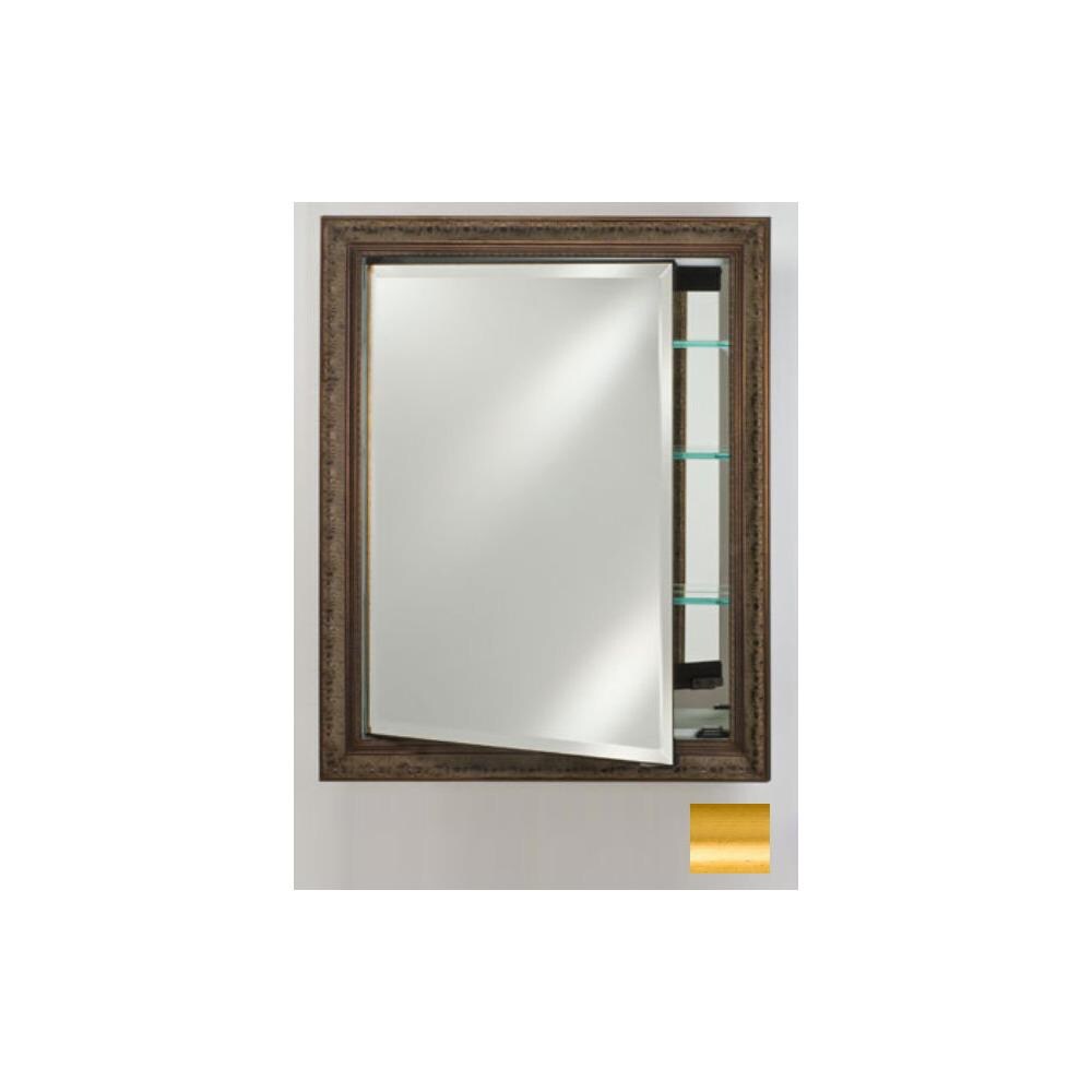 Afina 24 in.x 36 in.Recessed Single Door Cabinet- Brushed Satin Gold at ...