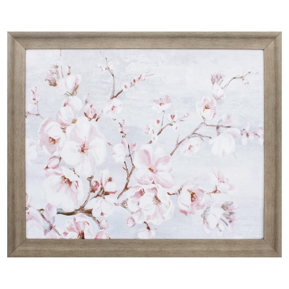 HomeRoots 34-in x 28-in Champagne Color Frame Spring Cherry Blossoms I ...