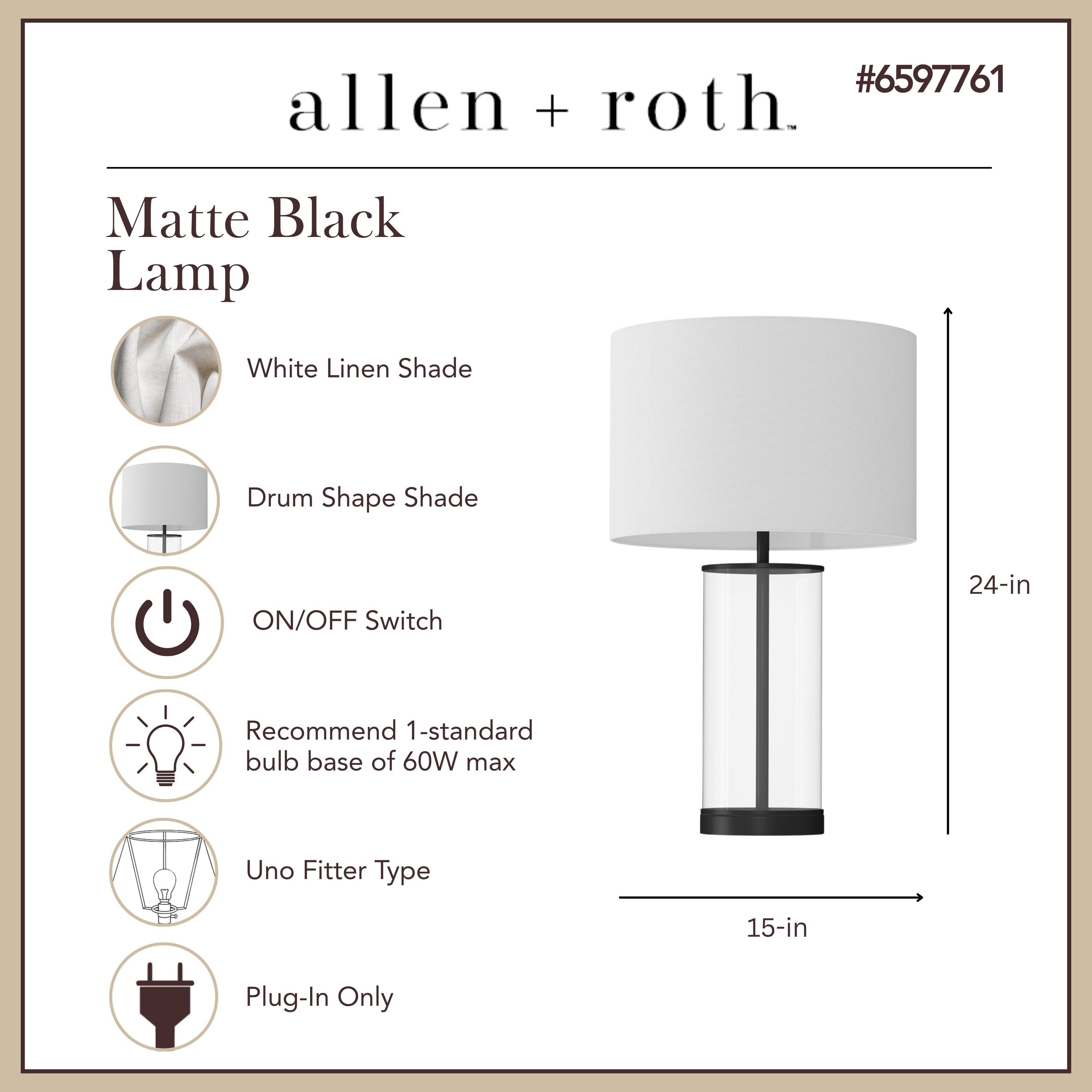 allen + roth BL72MBK Table-Lamps - View #3