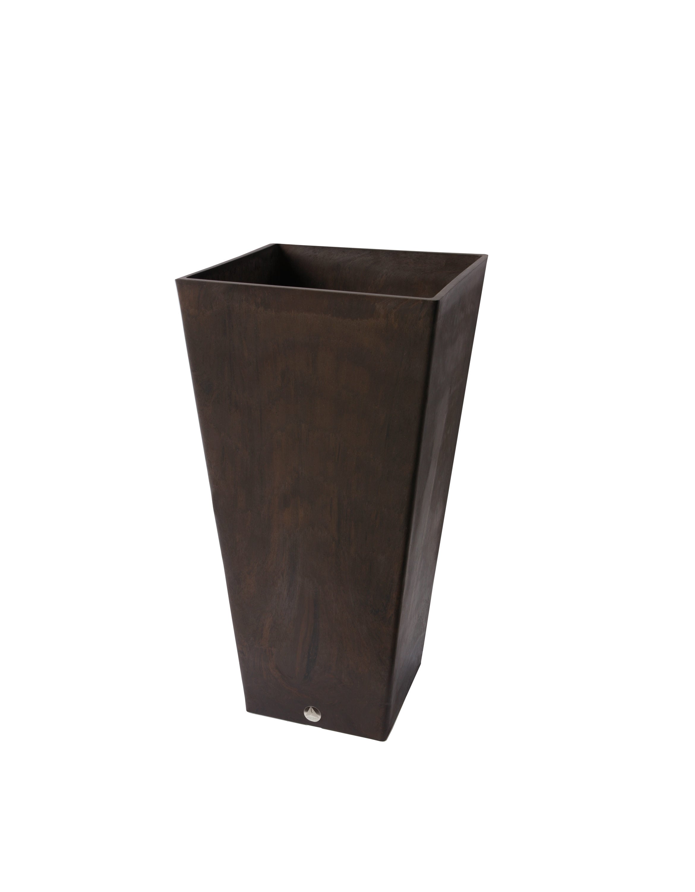Algreen Products 17141 Square 32.0-in W x 32-in H x 32-in D Brown Mixed/Composite Indoor/Outdoor with Self Watering Planter