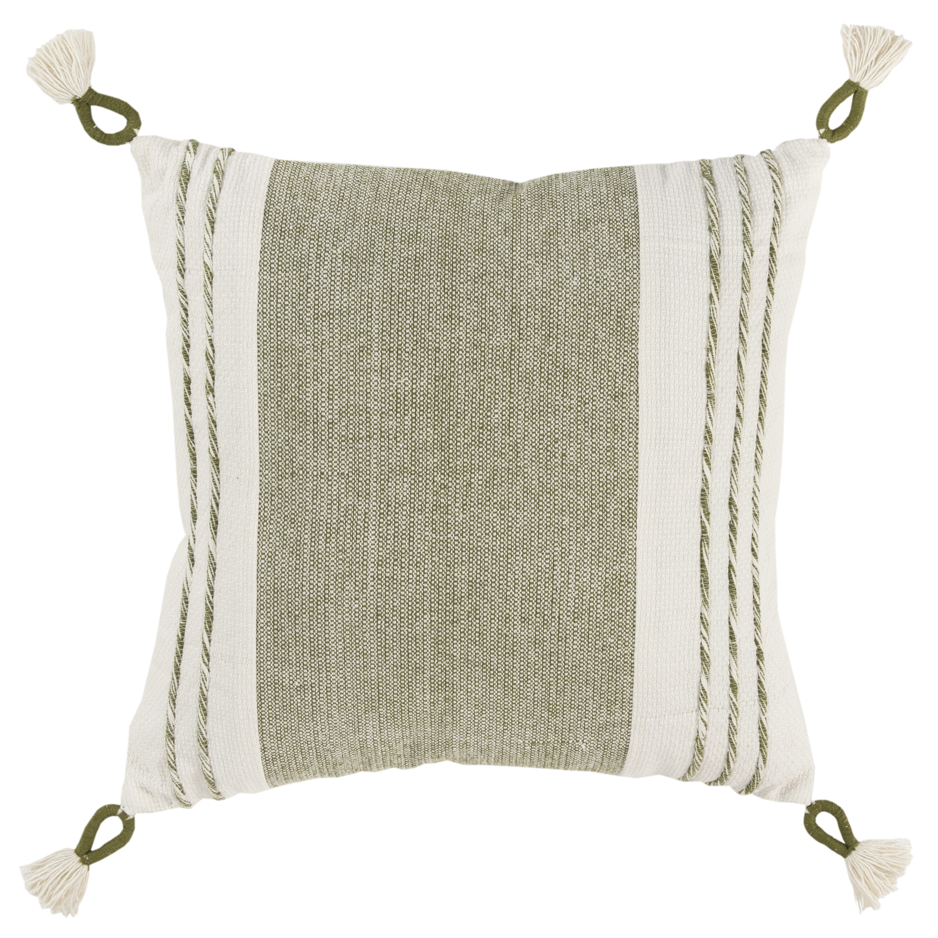 Rizzy Home PILT20028GR002020 20-in x 20-in sage Square Indoor Decorative Pillow