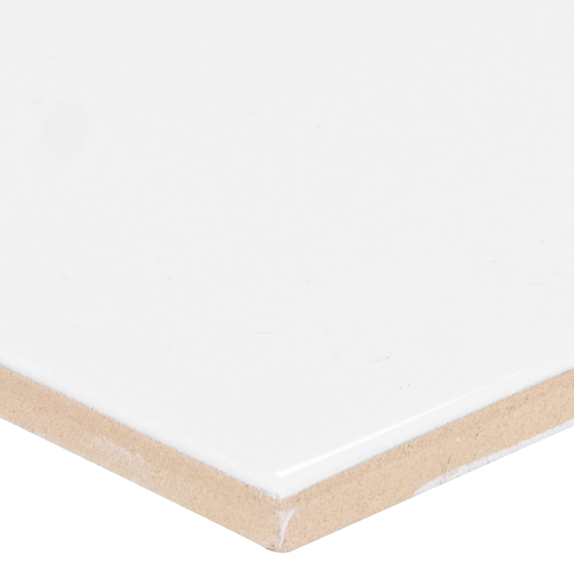 Satori Hudson Brilliant White Glossy 4-in x 8-in Glossy Ceramic Tile  (0.21-sq. ft/ Piece) at