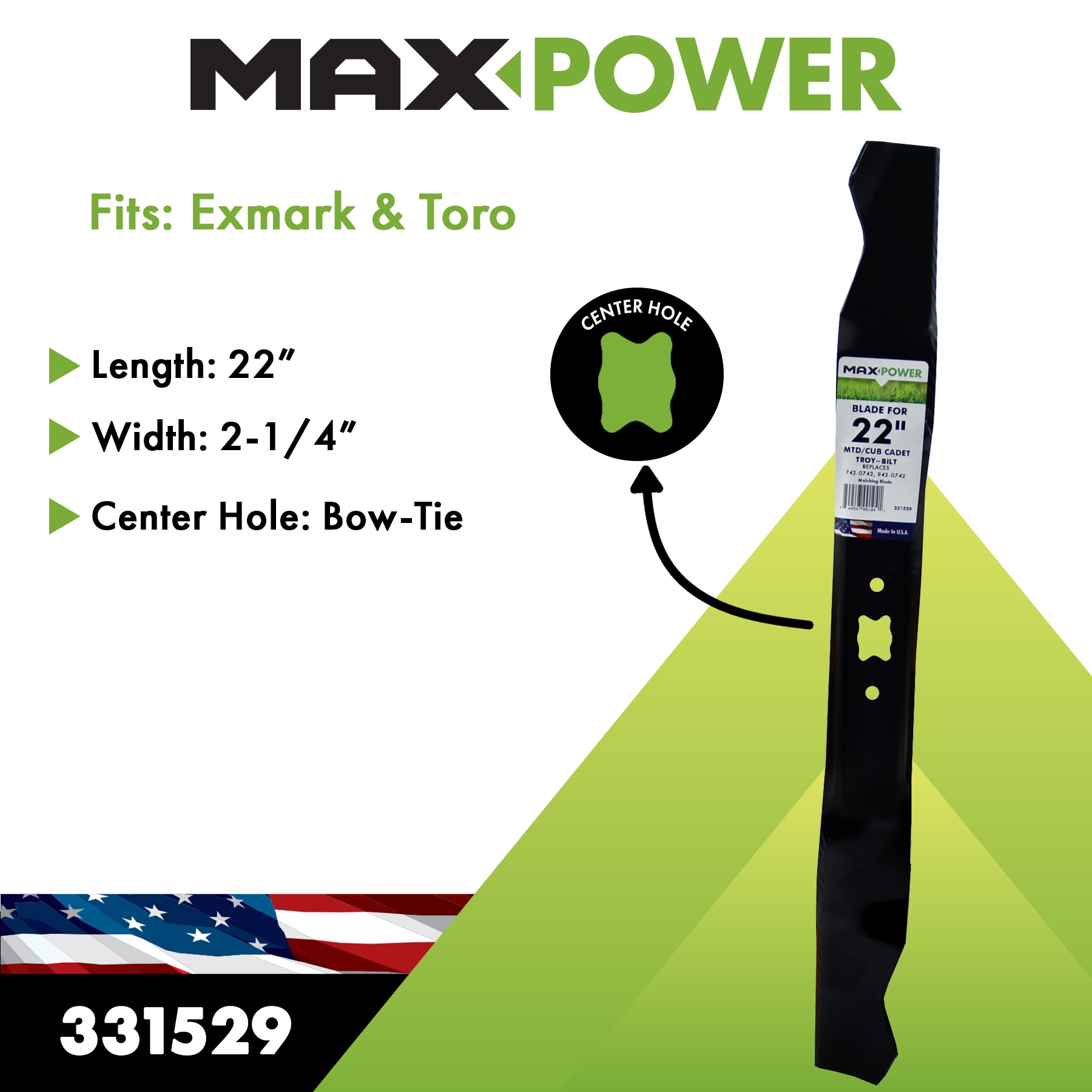 MaxPower 331529S Ope-Mower-Blades - View #2