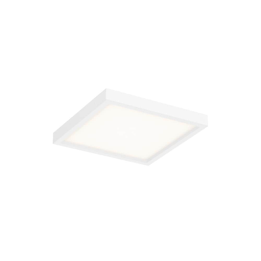 DALS Lighting 7107SQ-WH 1-Light White LED Flush Mount Light ENERGY STAR