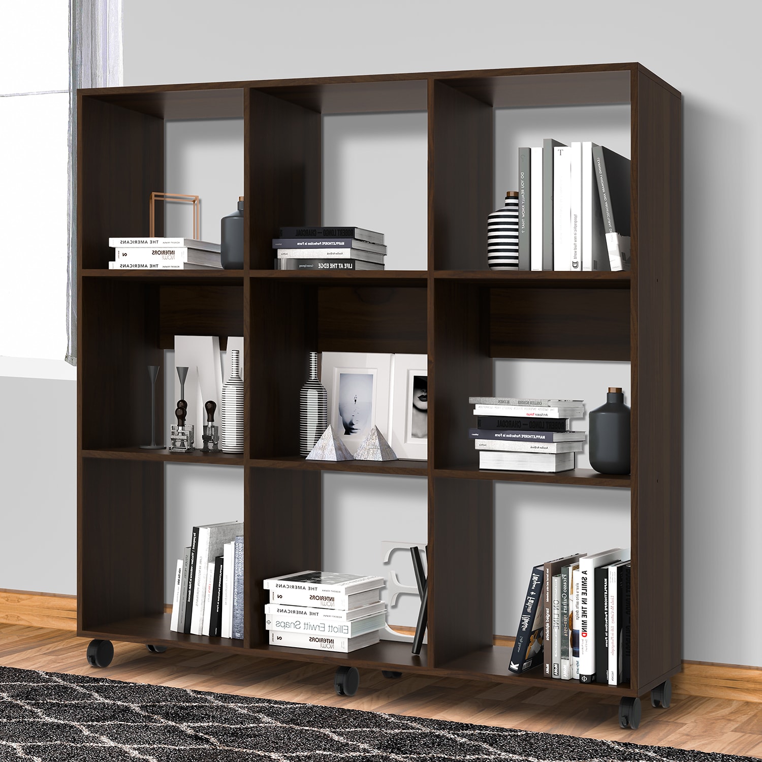 4-shelf With Storage Cabinet Light Oak Finish Bookcase - 73