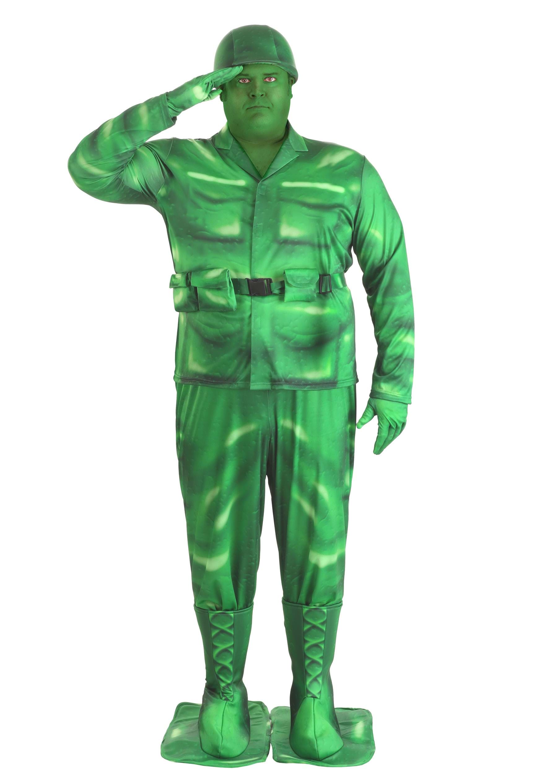 HalloweenCostumes.com FUN Costumes Plus Size Men's Plastic Army Man Costume Plus Size Costumes 4X