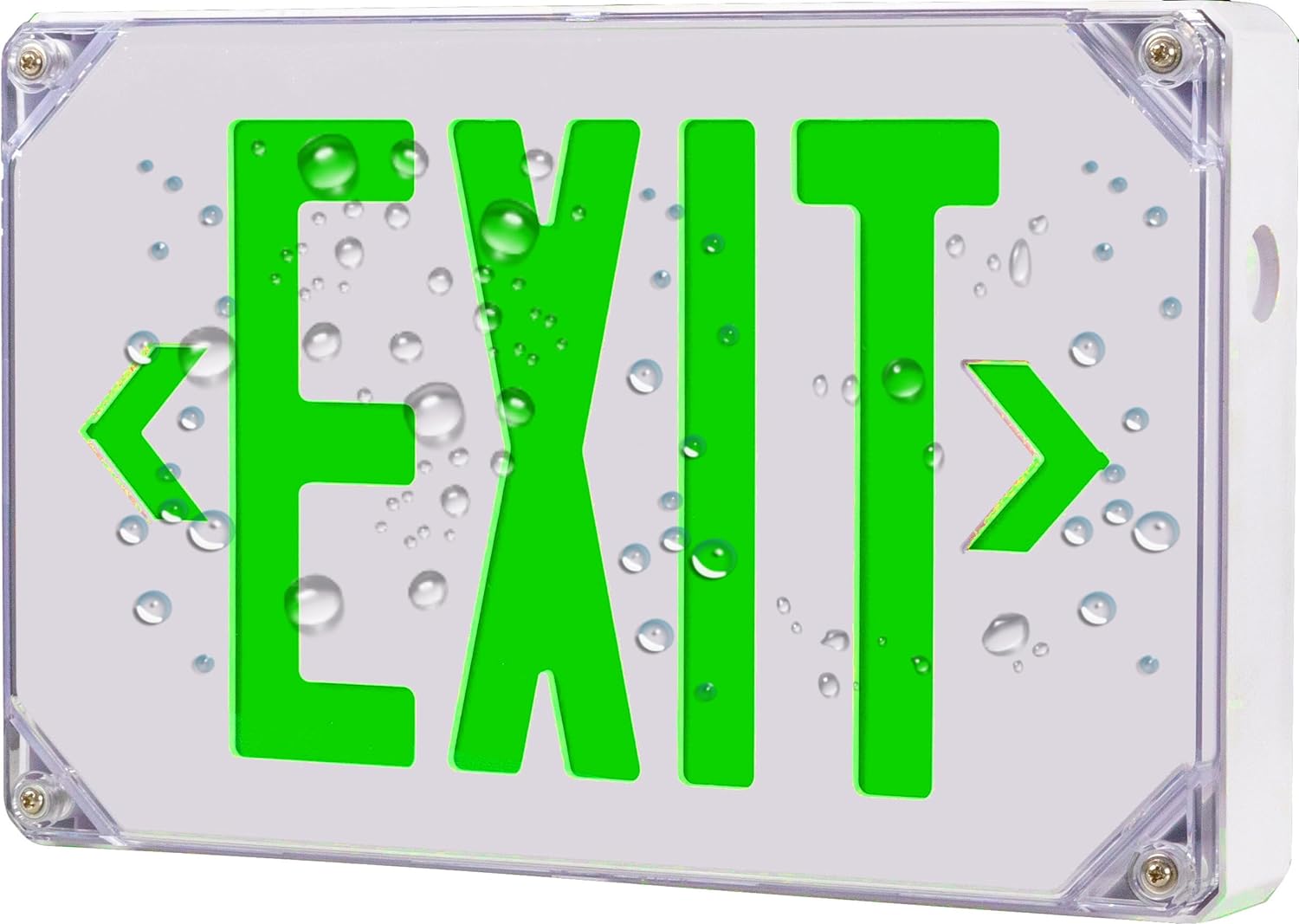 Ciata 3 -Watt 120/277 -Volt LED White Hardwired Exit light with Green Lights #20635L