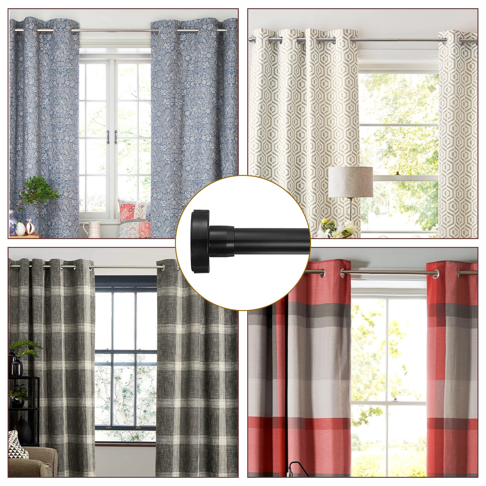 Unique Bargains S25093001UX0639 Curtain-Rods - View #5