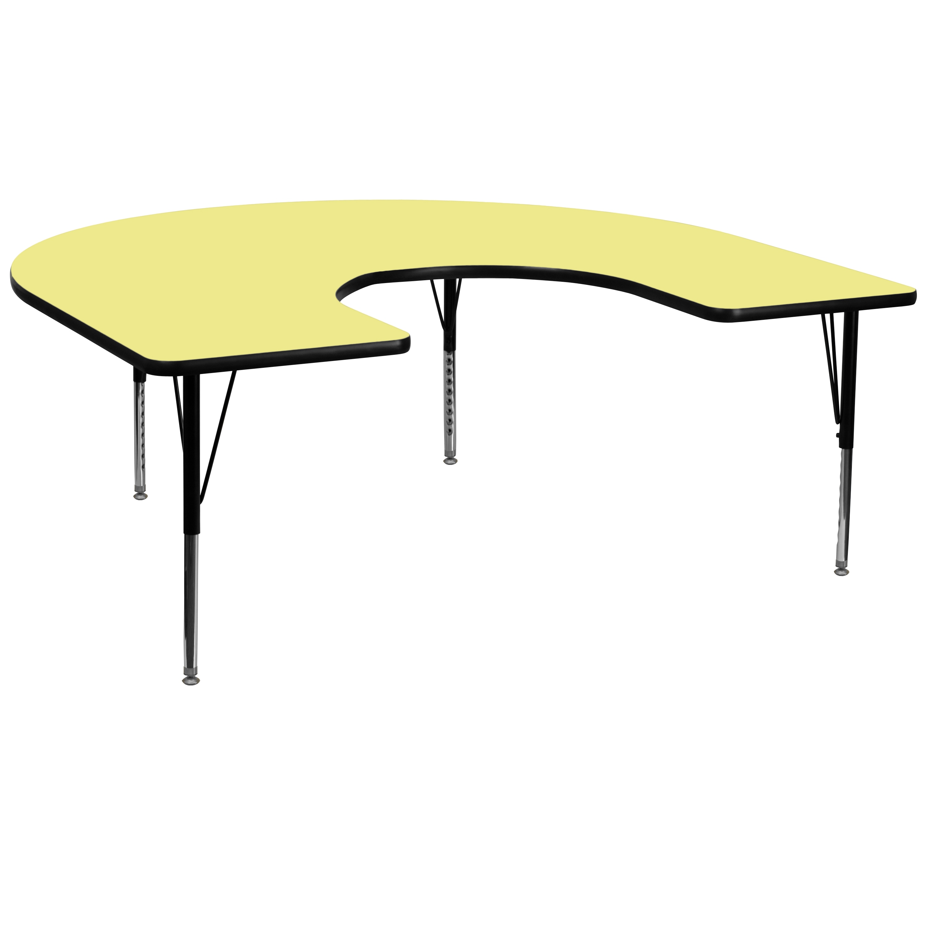 Flash Furniture 847254024334 Wren Yellow Half-round Kid's Play Table