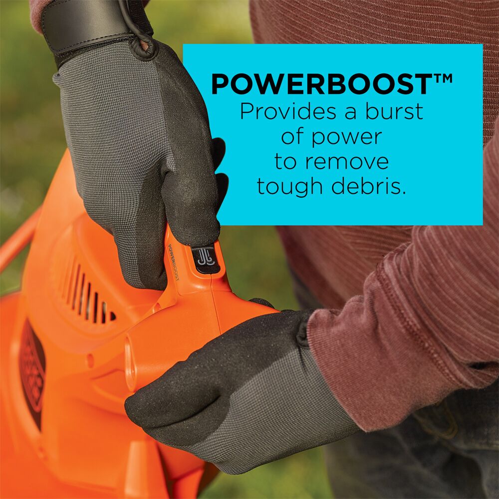 BLACK+DECKER 400-CFM 250-MPH Corded Electric Handheld Leaf