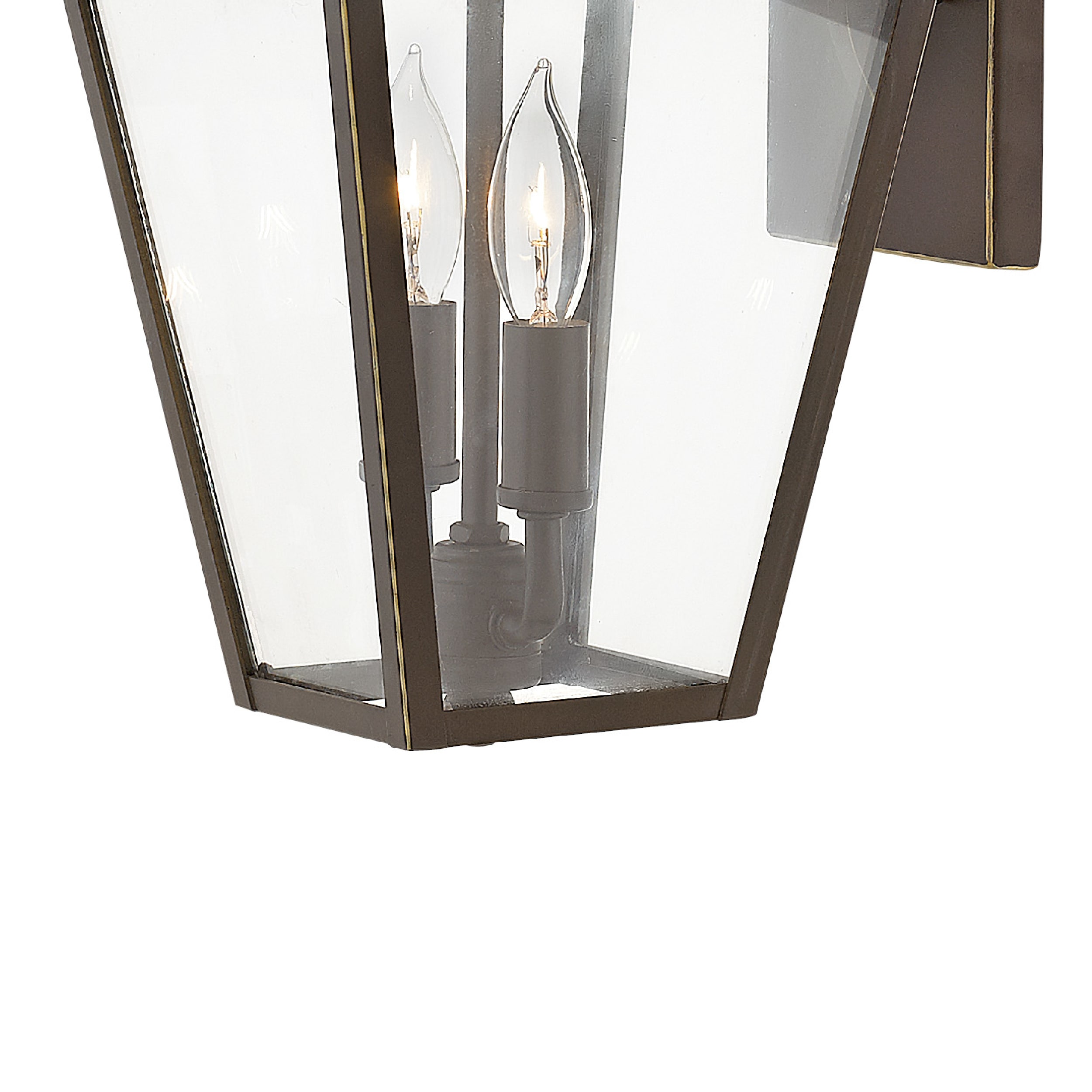 Estate Elegance Dual-Light Dimmable Wall Lantern in Oil Rubbed Bronze