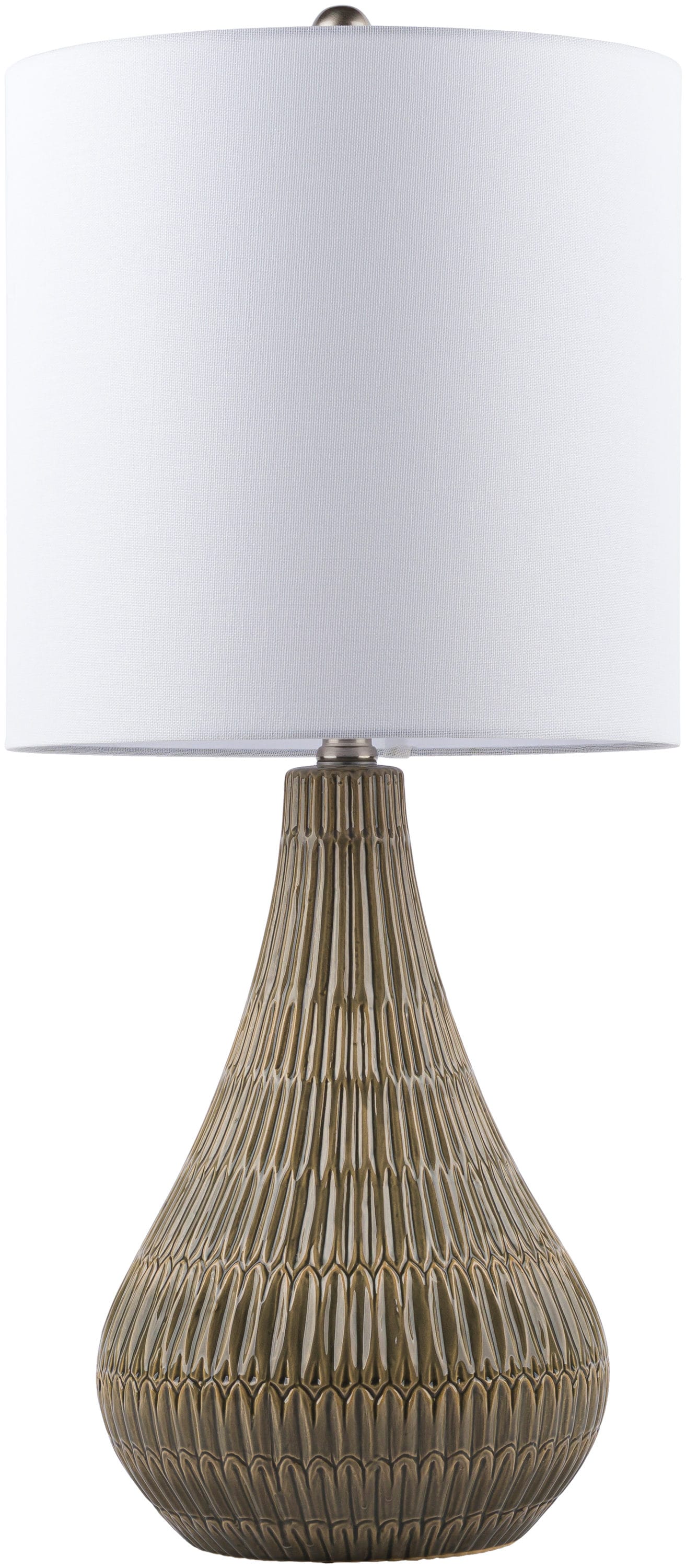 Surya Wyatt 27-in Gray Table Lamp with Linen Shade at Lowes.com