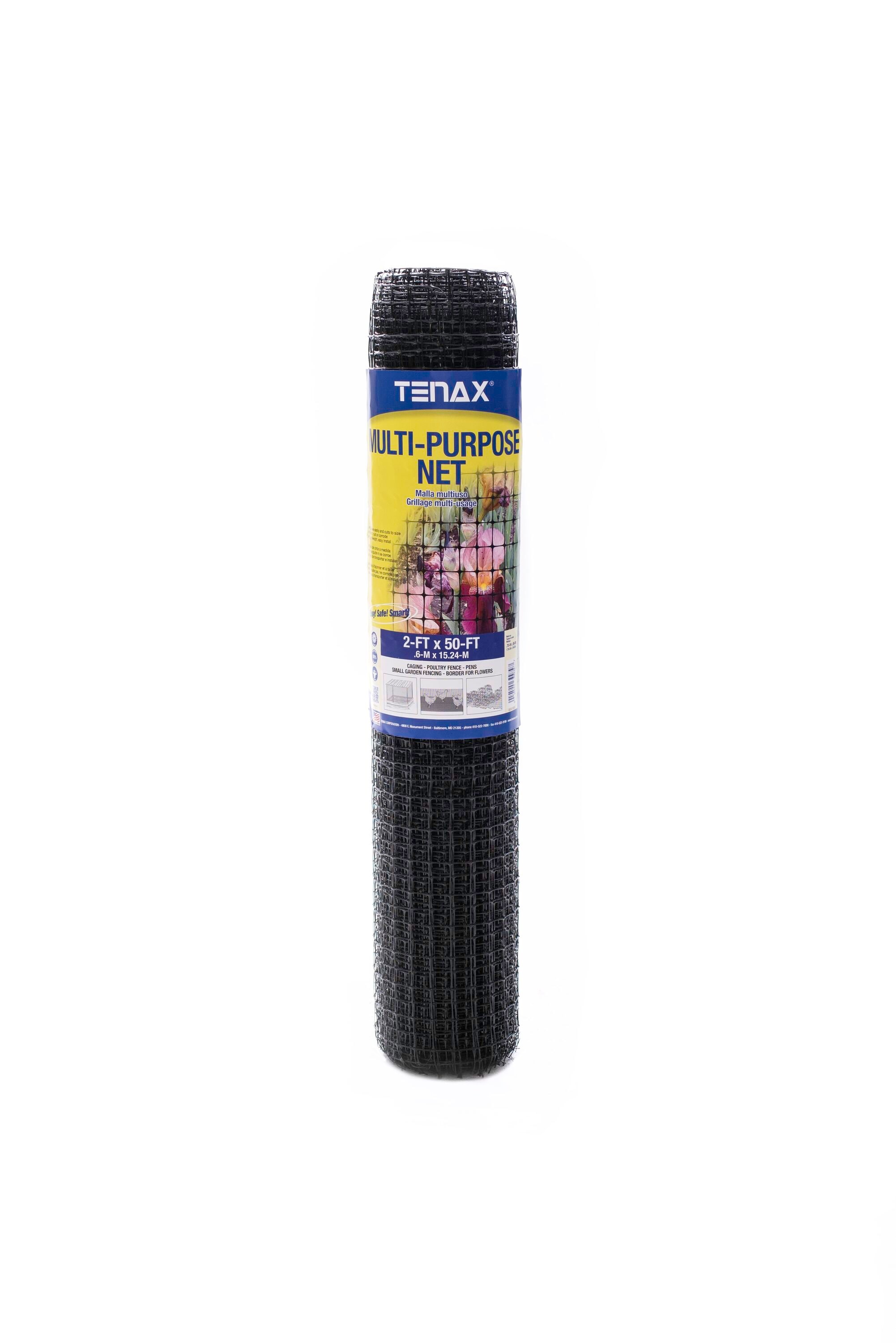 Tenax 2A230092 50-ft x 2-ft Black Plastic Extruded Mesh Rolled Fencing