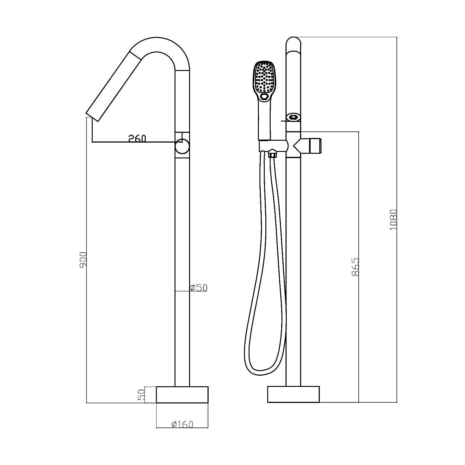 Maincraft HHK0281MB Roman-Tub-Faucets - View #8
