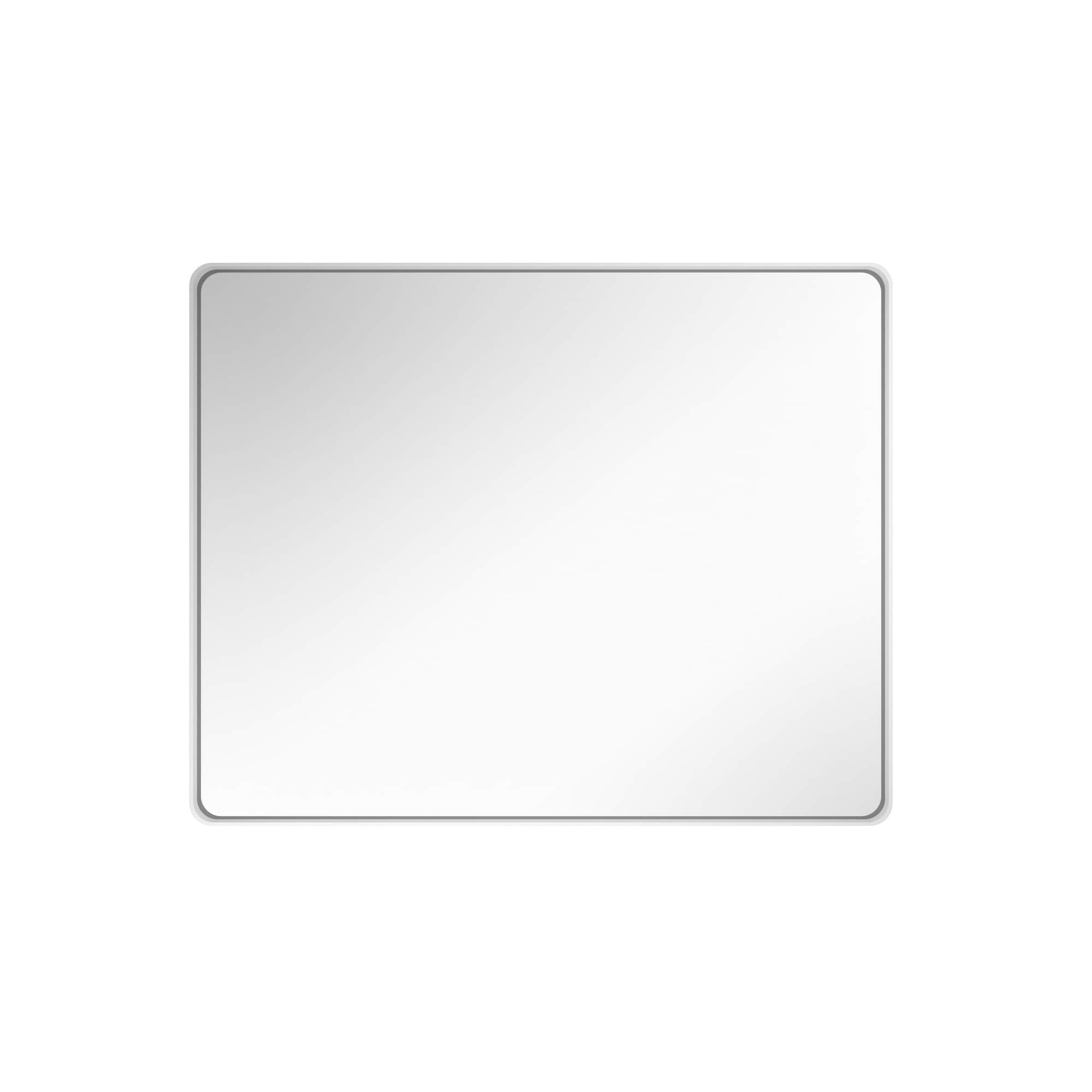 Boyel Living - 40 in W x 32 in L White Rectangular Aluminum Framed Wall Bathroom Vanity Mirror