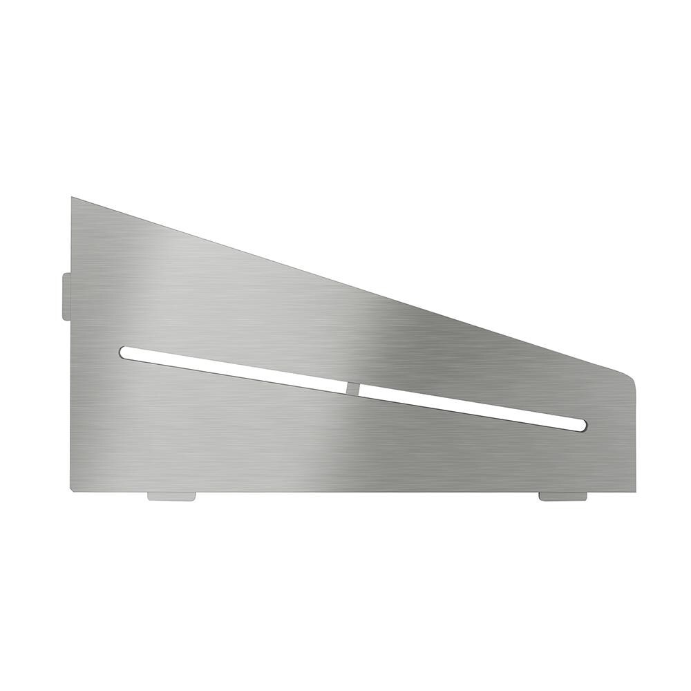 Schluter Systems SES3D7EB Shelf Quadrilateral Corner Pure Brushed Stainless Steel