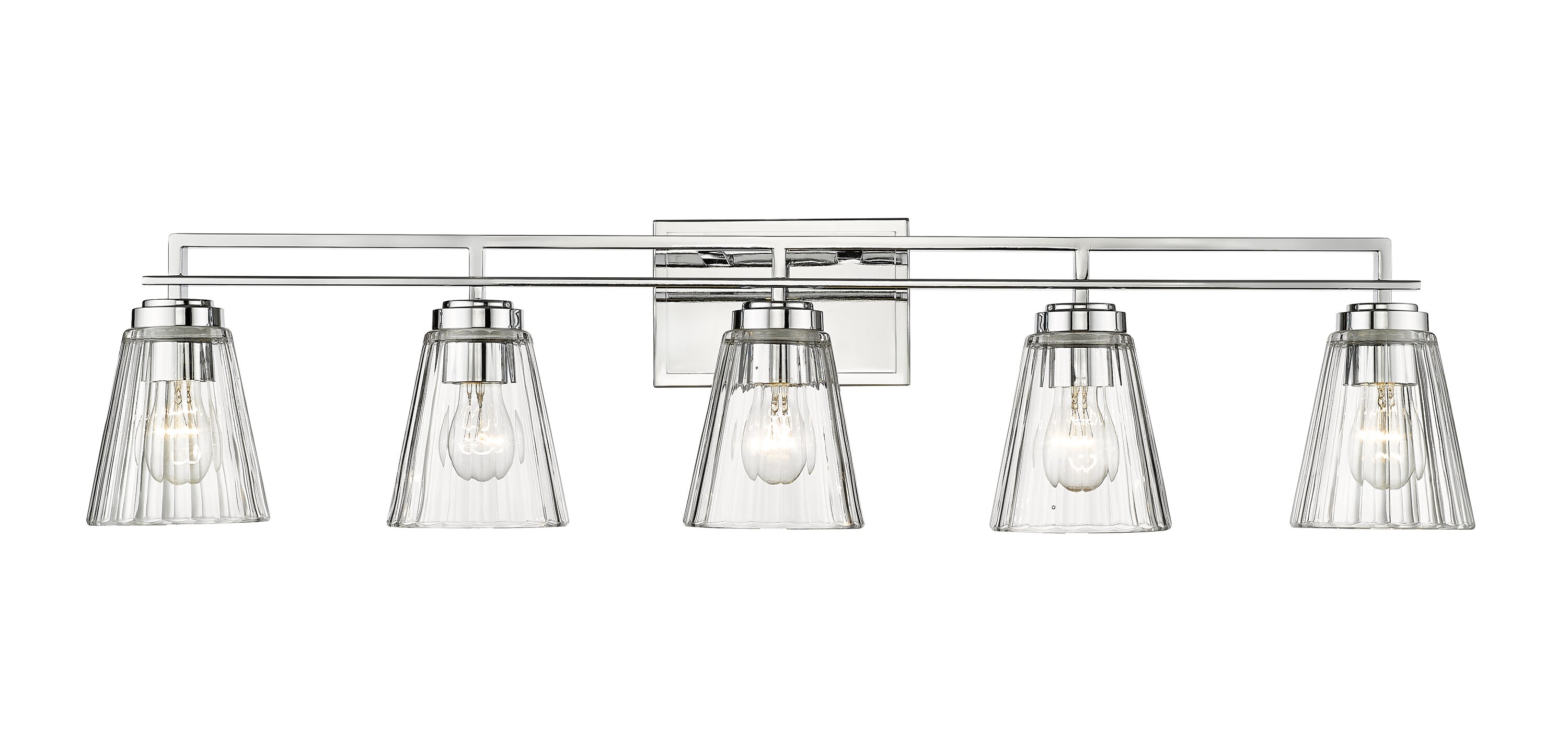 Z-Lite 823-5V-CH Lyna 38.75-in 5 -Light Polished Chrome Transitional Vanity light