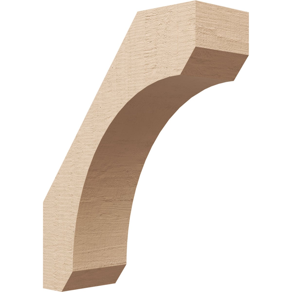 Ekena Millwork BRCUR05X14X18LECRCPR 5-in x 18-in x 14-in Primed Urethane Legacy Rough Cedar Woodgrain TimberThane KneeBrace