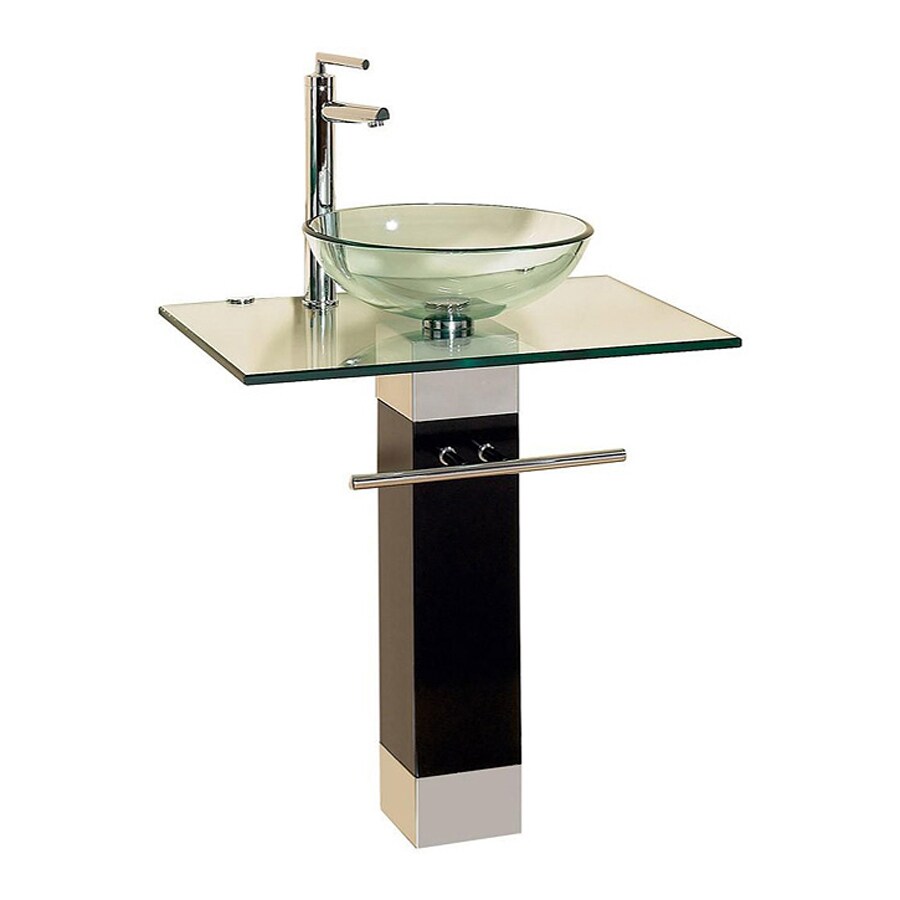 Elegant kokols vanity set Kokols Usa Clear Single Sink Vanity With Tempered Glass And Top Common 22 In X 20 The Bathroom Vanities Tops Department At Lowes Com