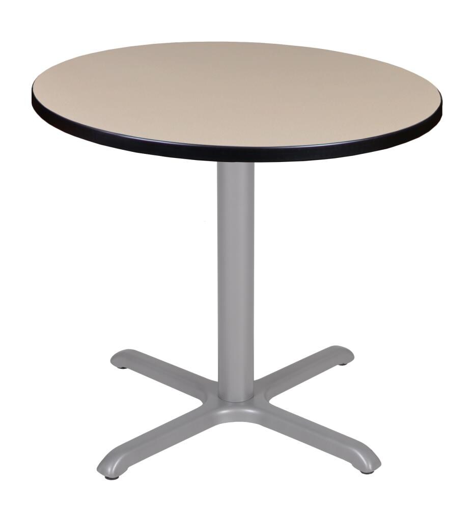 Regency TVX30RNDBEGY Breakroom Off-White 4-Person Training Table (30-in W x 29-in H)