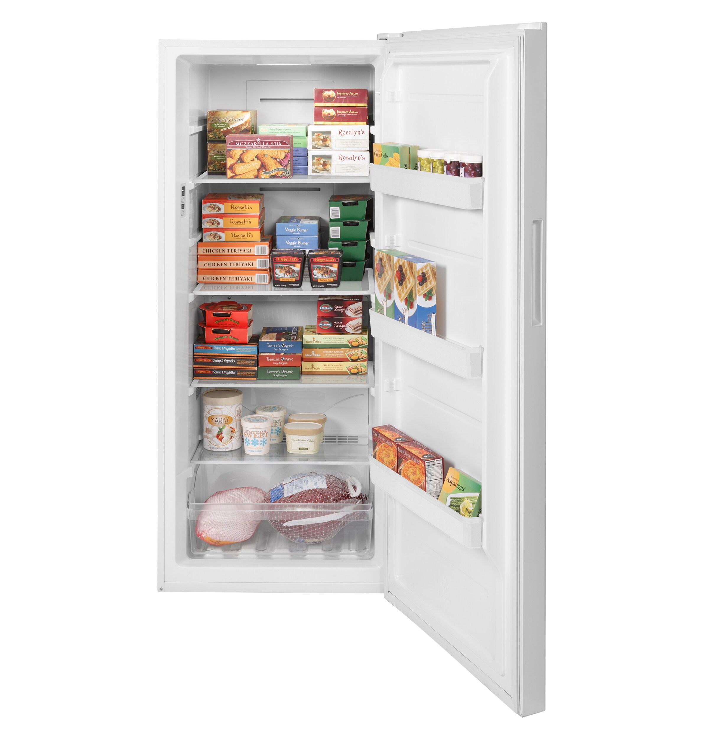 GE Garage Ready 17.3-cu ft Frost-free Upright Freezer (White) ENERGY STAR