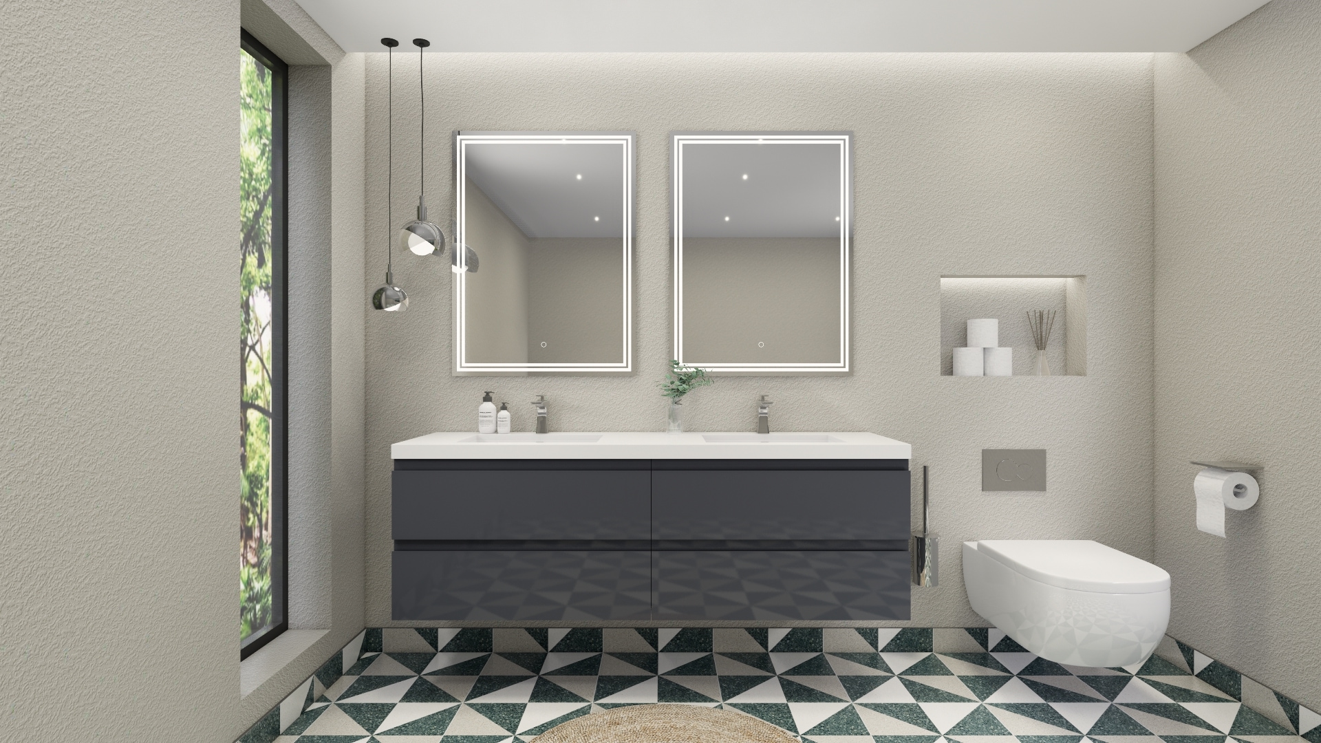 Moreno Bath MOB72-GR Bath-Vanity-Combo - View #5